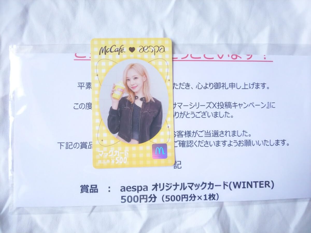Amazon.co.jp: マックカード aespa WINTER エスパ ウィンター 