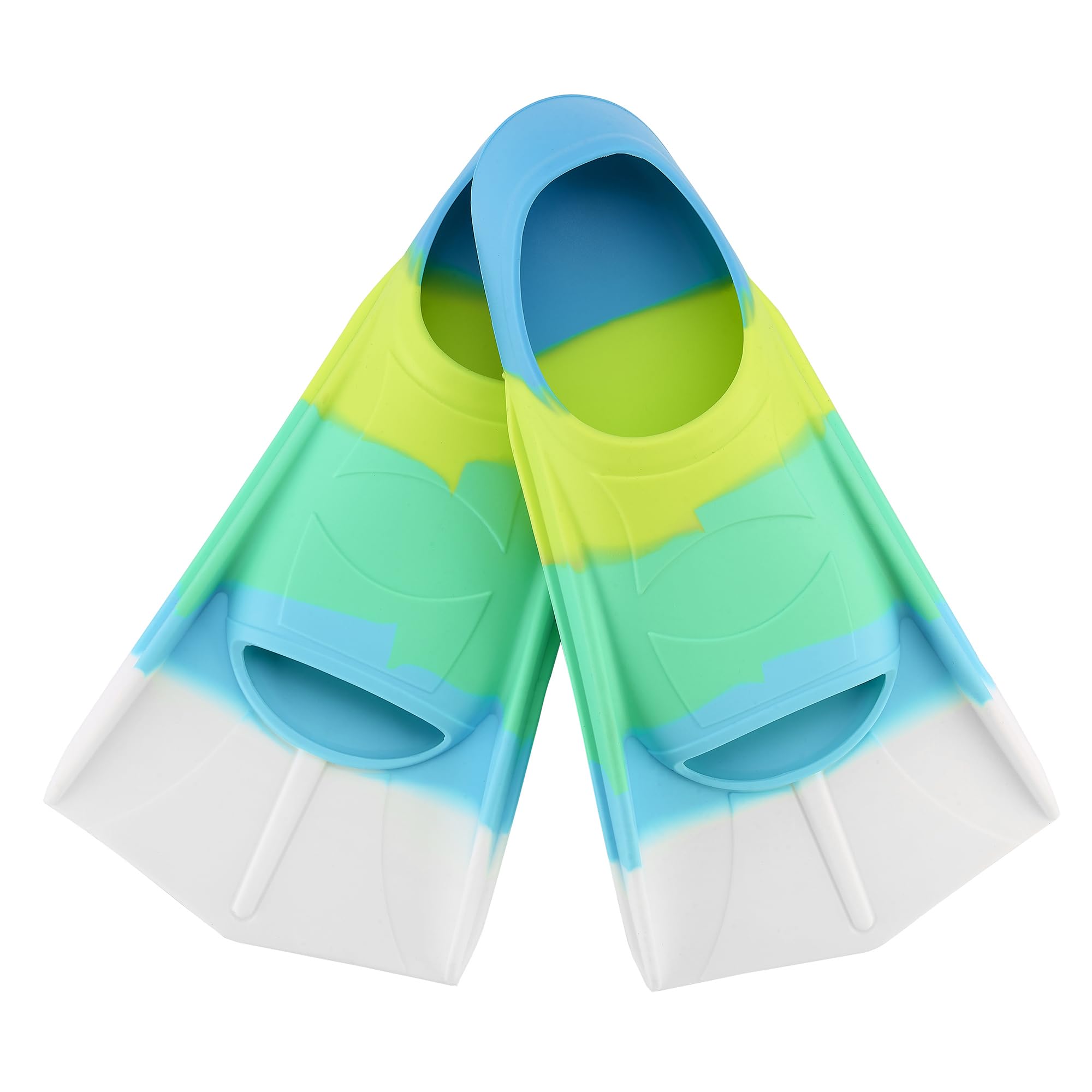 Kids Short Swim Fins, Lap Training Flippers for Pool Youth Beginners