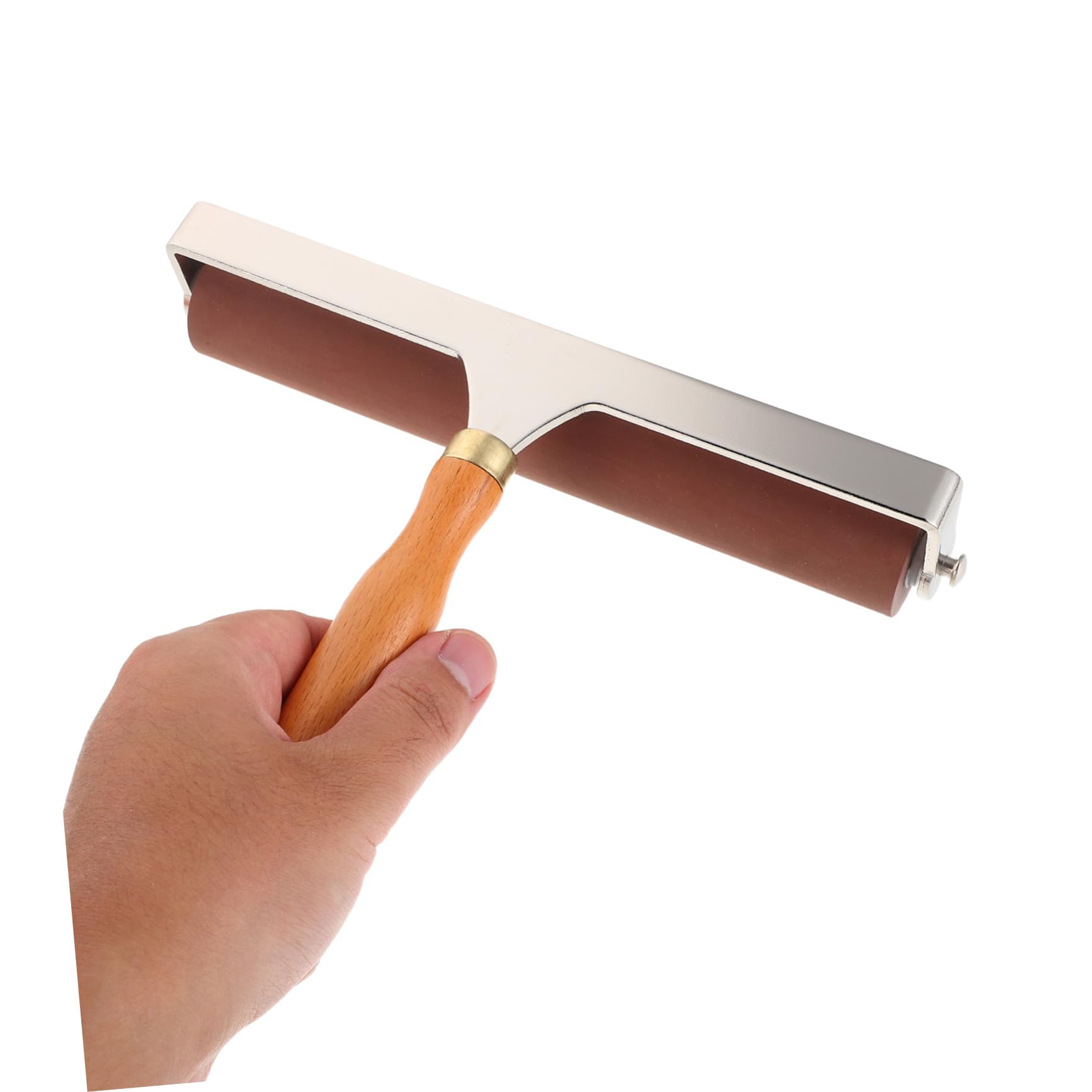 Alipis Druckwalze mit Holzgriff Langlebiger Gummi-rollstempel für Künstlerisches Drucken Kleben und Stempeln Papier, Kunststoff und Leinwand rutschfest Vielseitig für Kreative