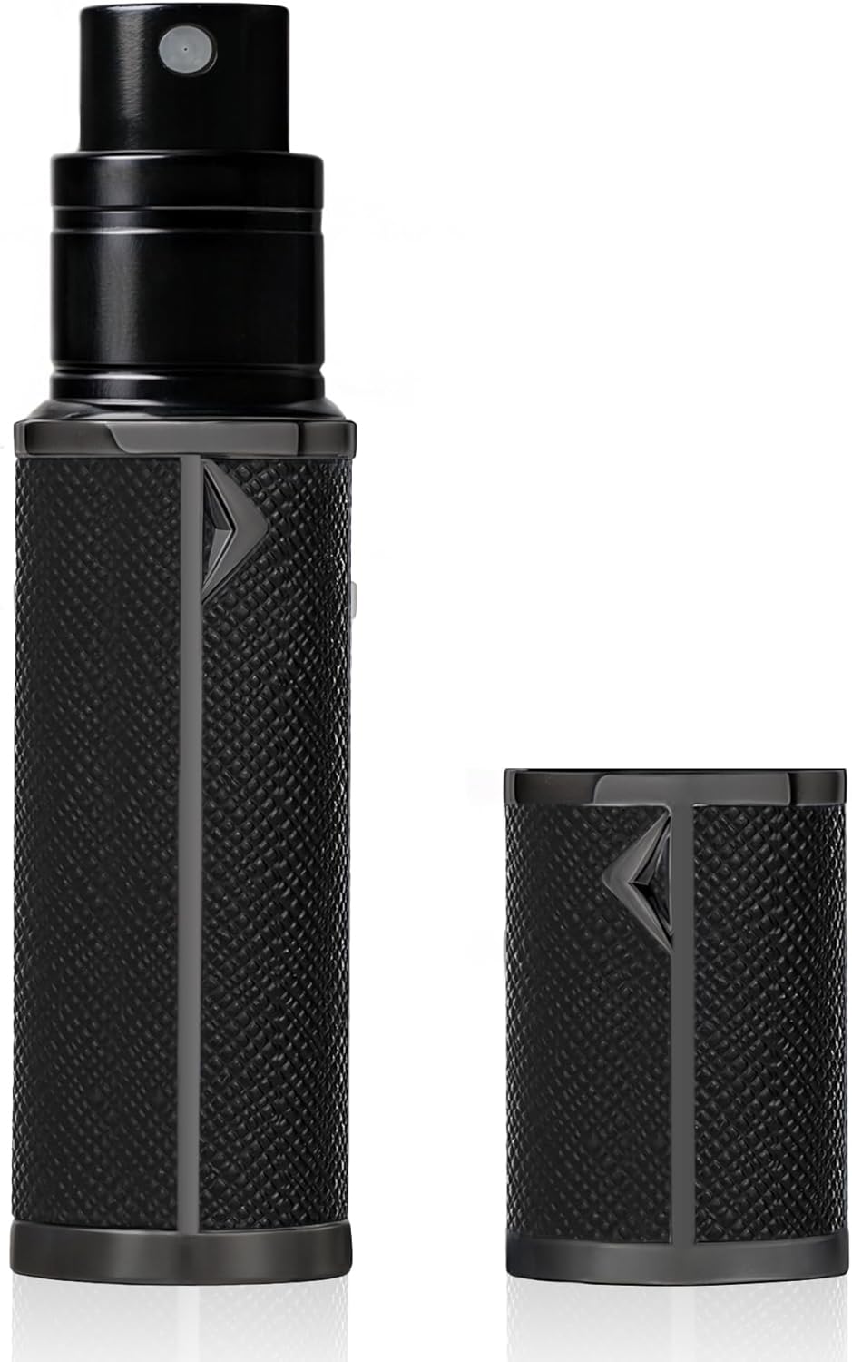 AB00BK Parfumverstuiver, Hervulbare parfumfles, Pocket Cologne verstuiver, Bodem Vulling, 4,8 g Geschikt voor reizen en vakantie, verjaardag en jubileum, 5 ml (zwart)