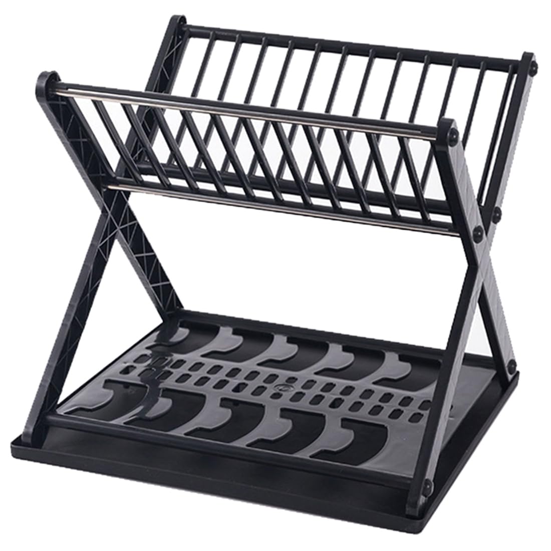 UDSKNV[KSL Dish Drying Rack Multifunctional Kitchen Organizer Bowl Holder Tableware Storage Space Accessories A
