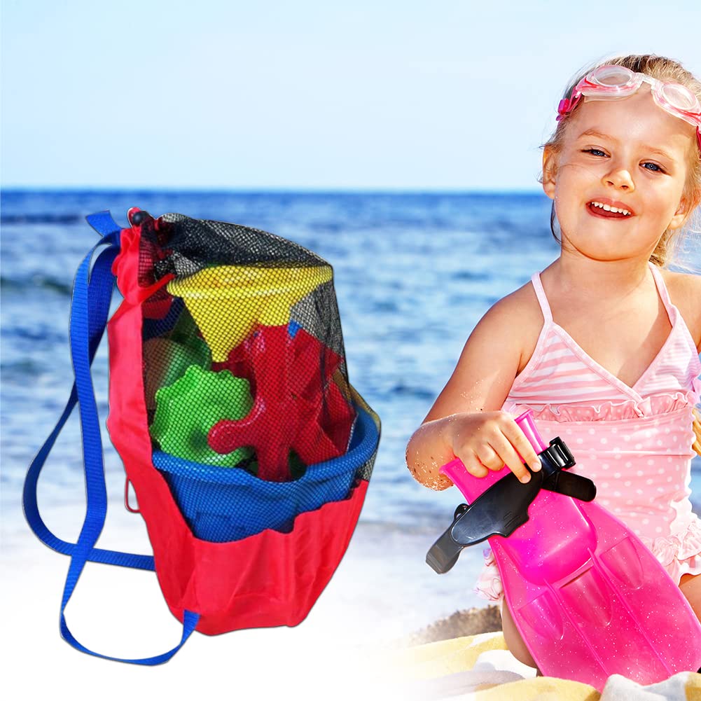 Bolsa De Malla Grande KUMSODE Para Juguetes De Playa Y Piscina - Mochila Transpirable Con Cordón Ajustable, Ideal Para Niños