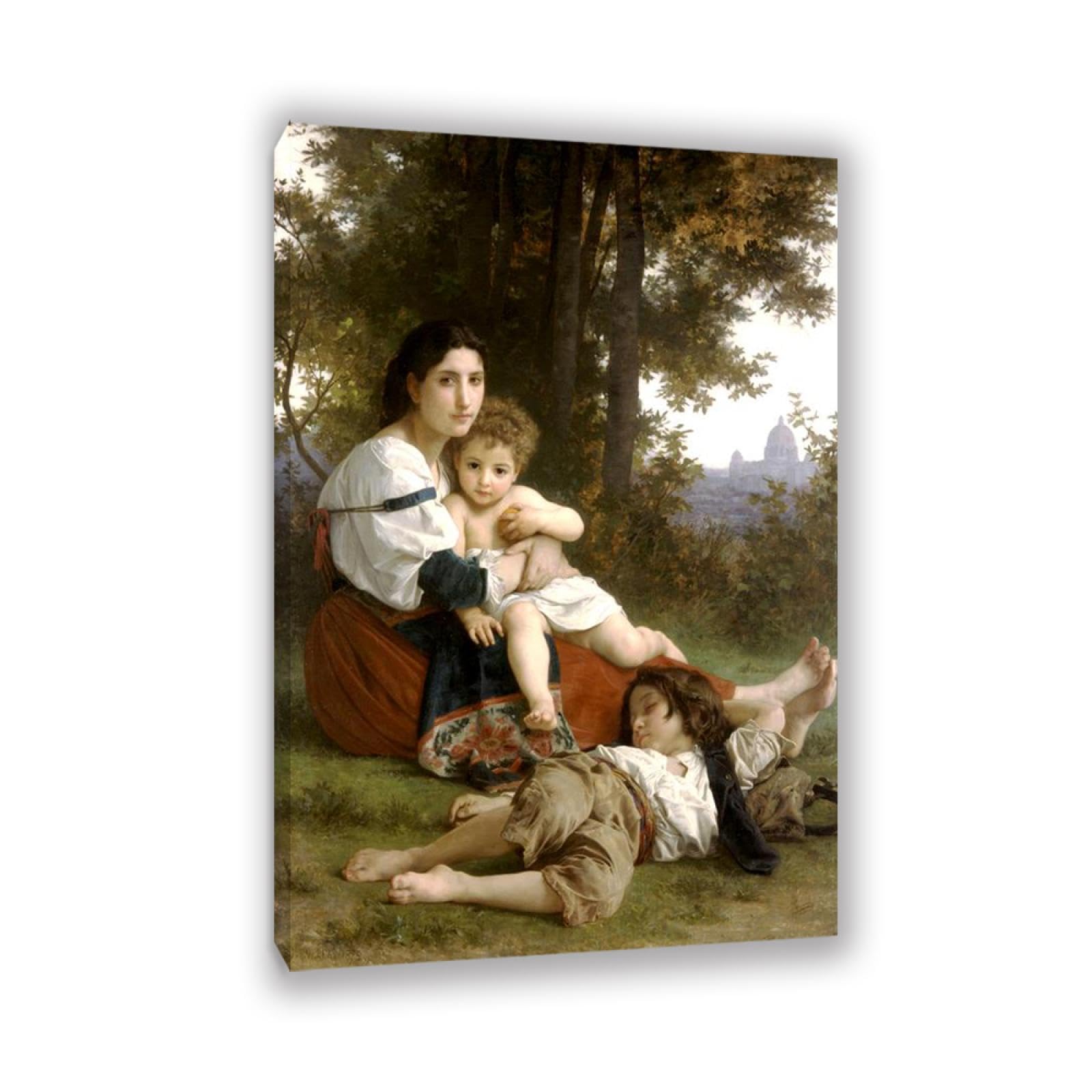 RXNHGJDS William-Adolphe Bouguereau Wall Art Rest Fine Art Portrait Wall Painting Aesthetic Wall Decor for Living Room Bedroom Bathroom Home Decor 120x80cm Inner frame
