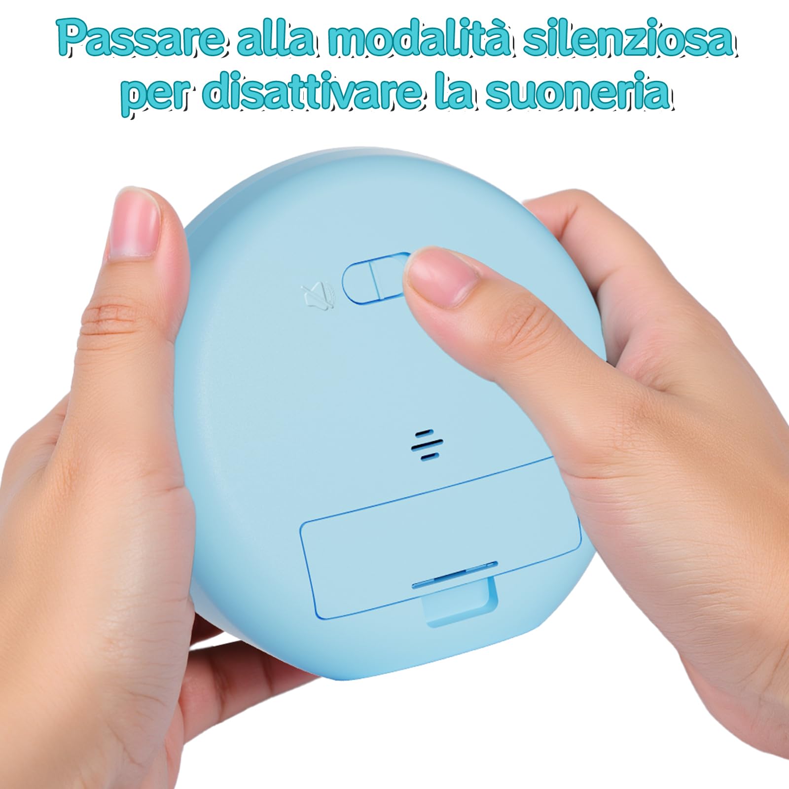 Timer Visivo per Bambini 60 Minuti - Orologio Conto alla Rovescia Silenzioso con Arcobaleno - Gestione Tempo per ADHD, Studio e Scuola (Blu)