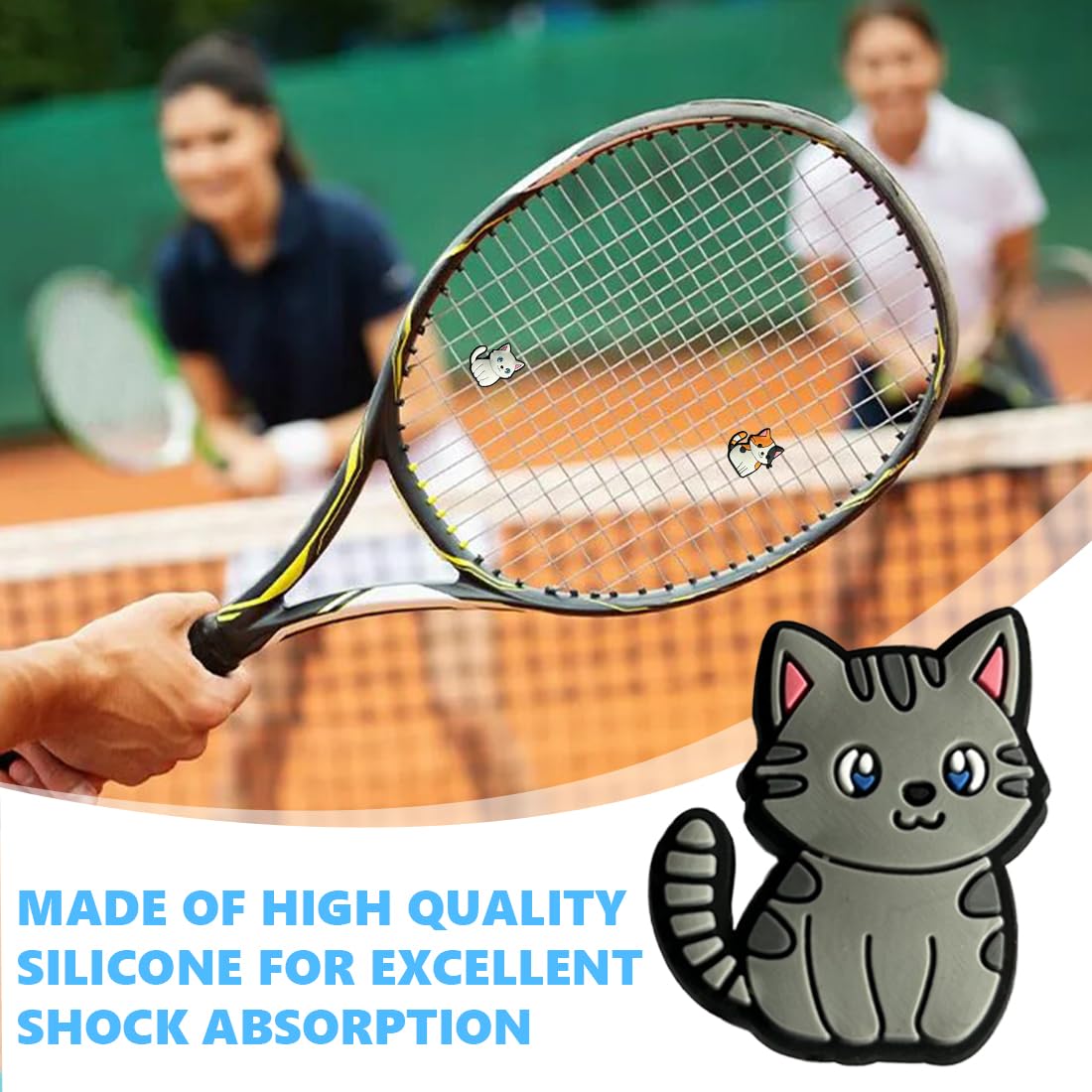 Ammortizzatori per Racchette da Tennis in Silicone Antivibrazione 6 Pezzi