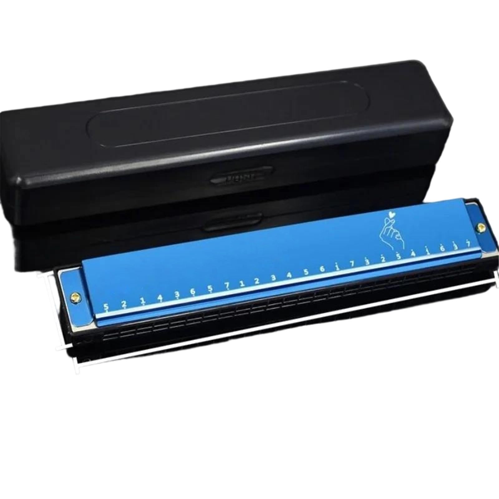 Armonica Blues Chiave C Dell'armonica A 24 Fori | Armonica Principianti Adulti Strumenti di introduzione alla chiave polifonica C a 24 buche(Blue)