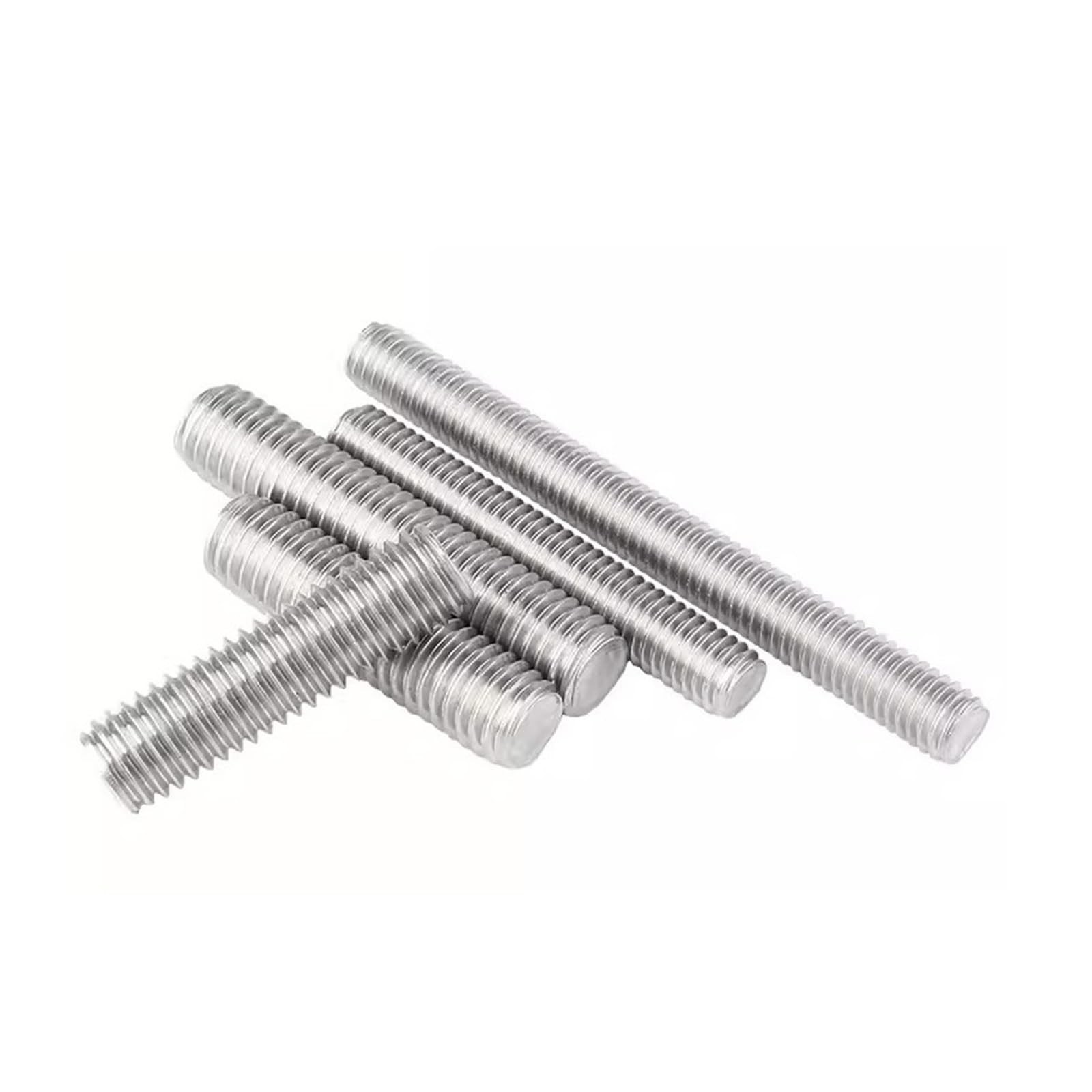 YUEKOPOU 304 Stainless Steel M6 Fully Threaded Rods Multiple Lengths(M6x25mm 20pcs)