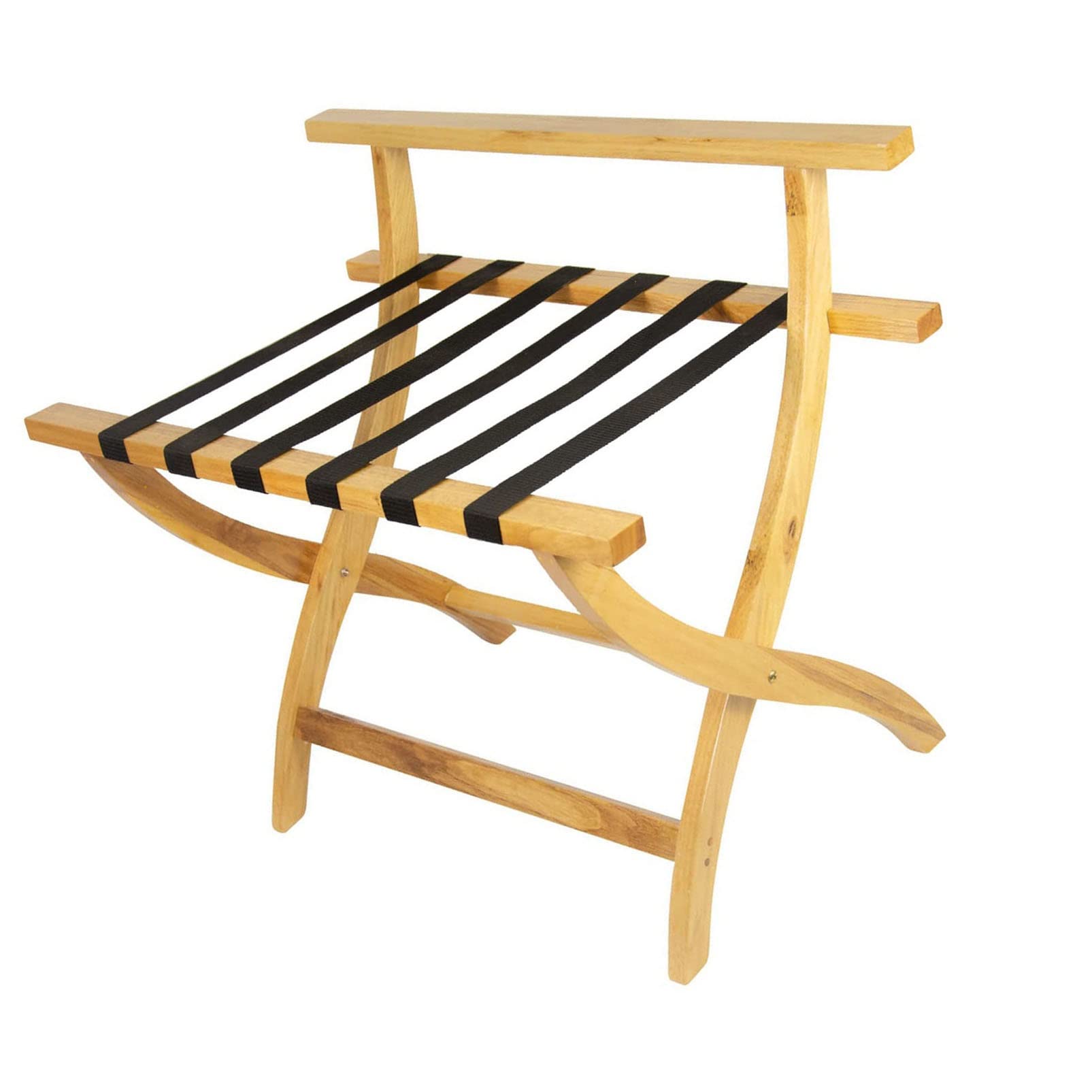 Organizador portátil para Mochilas y Equipaje: portaequipajes Plegable de Madera, para Guardar Maletas en hoteles, con Bandeja y Estante para Muebles.,1pcs