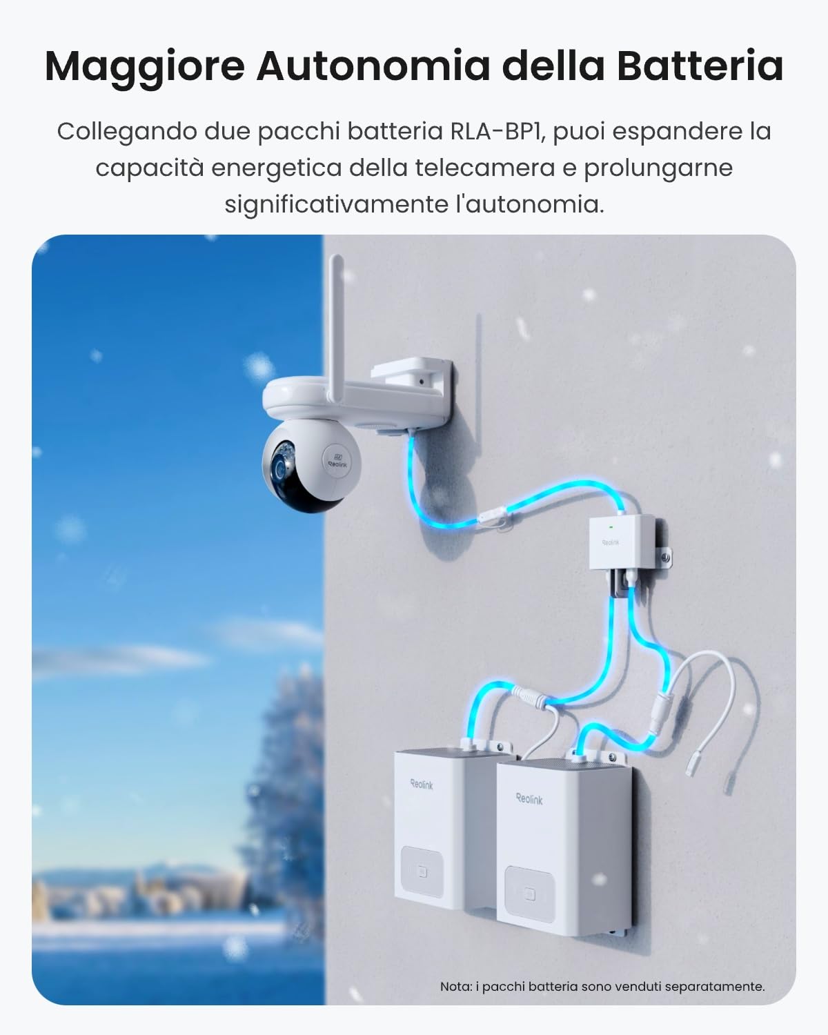Reolink Docking station USB-C RLA-CD1, sensore di temperatura e umidità, hub di connessione dispositivo IoT, adattatore di alimentazione per esterni, compatibile con le telecamere a batteria