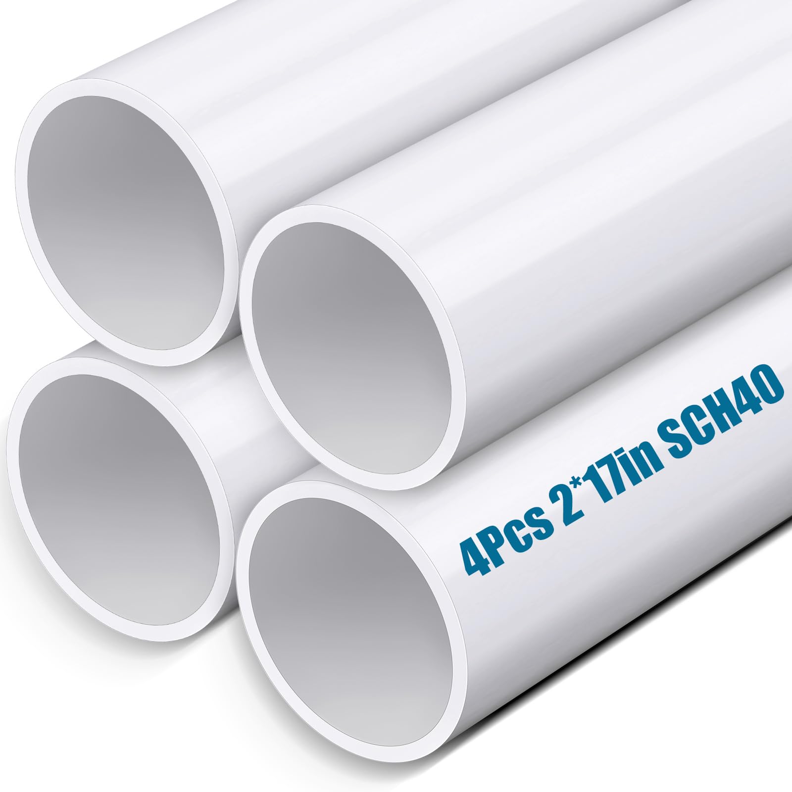 Joyfolk 4-Pack White Sch40 PVC Pipe