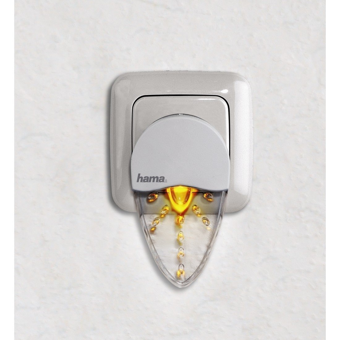 Hama Amber Lampka Nocna Led Do Pokoju Dziecięcego I Sypialni, 0.2 W, Biały/Bursztynowy