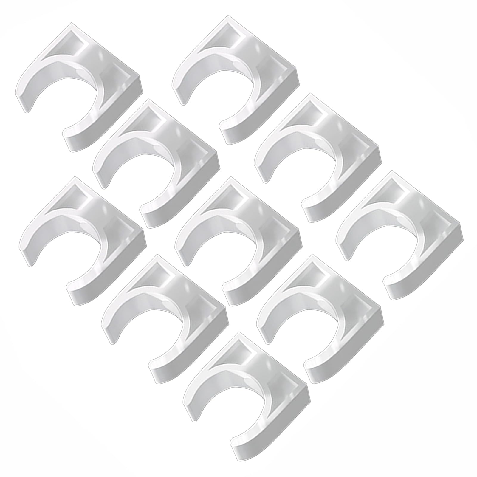 10Pcs Water Pipe Clamps Round Shaped Pipe Clamps Clip with Fixing Clip Water and Tubing Hoses Hangers Round Shaped Bracket