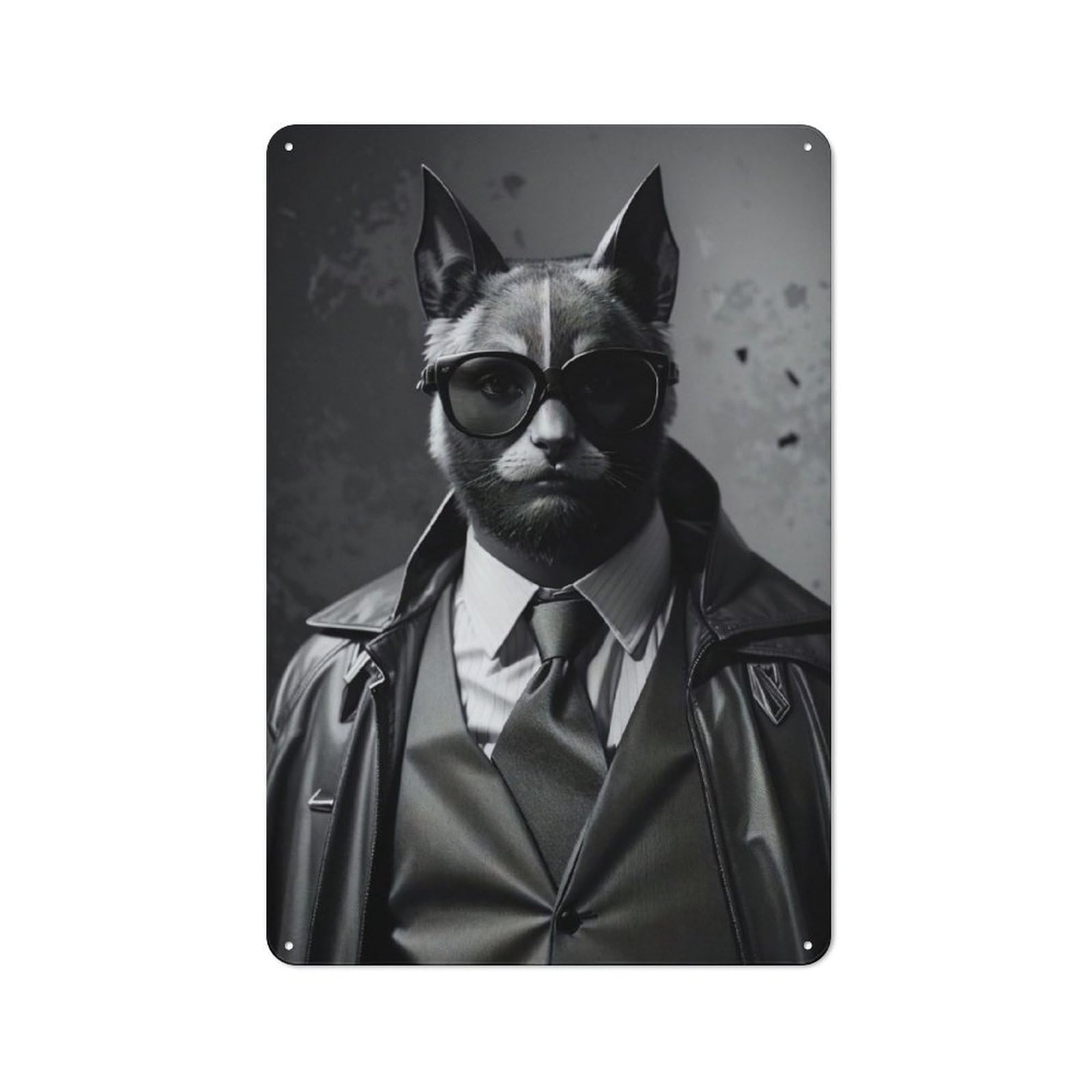 Junmoney Detective Bat Funny Retro Metal Gift Sign 30X20cm, Home Wall Decor For Flat, Dorm Room, Lounge Or Cafe