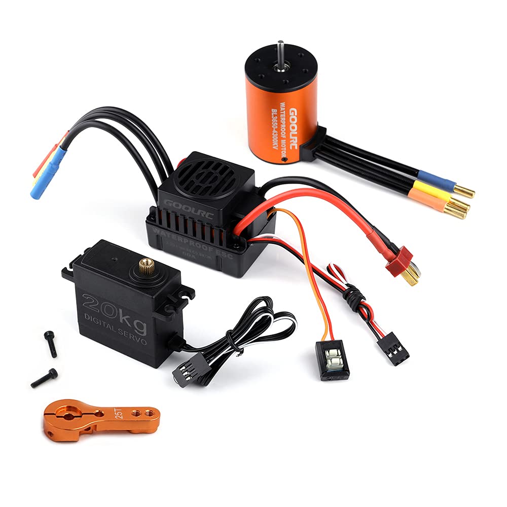 Combo Set 3650 4300KV Motor 60 Brushless ESC 20kg Servo w/ 25T Servo