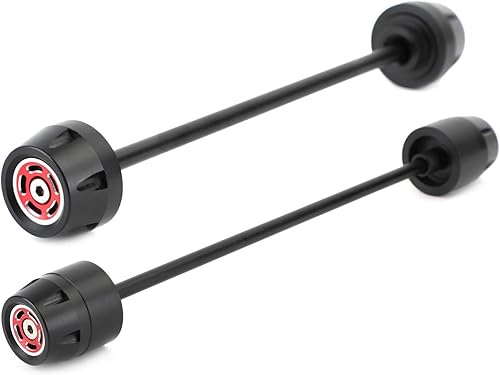 MAD HORNETS - Deslizador de rueda de horquilla de eje delantero + trasero para Du-cati Scrambler 400 800 1100, color rojo