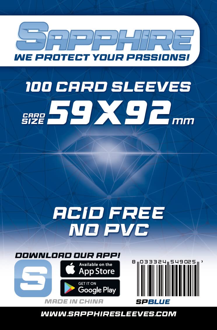 Red Glove - 100 Sapphire Sleeves Blue 59x92 SPBLUE