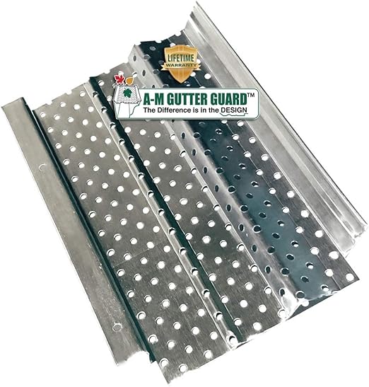 A-M Gutter Guard - Heavy-Duty Lifetime Quality Aluminum - Sample Pack - Includes Both 5" and 6" Width Samples (7" in Length, Mill Finish) DIY-Easy - Made in The USA