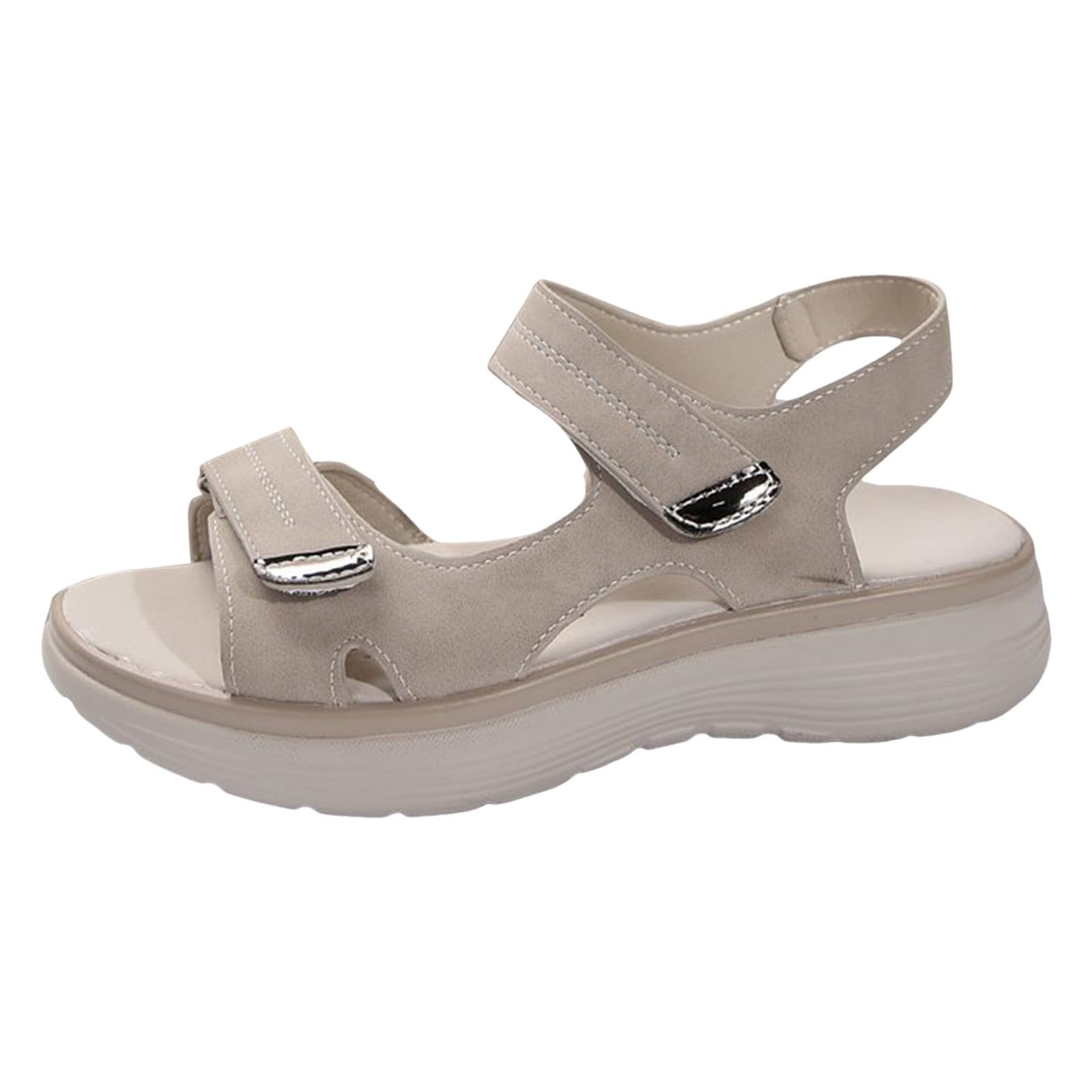 Sandales Femmes Été De Marche Confortable Orthopédique Chaussures Plateforme Scratch Respirantes Bout Ouvert Sandales De Plage