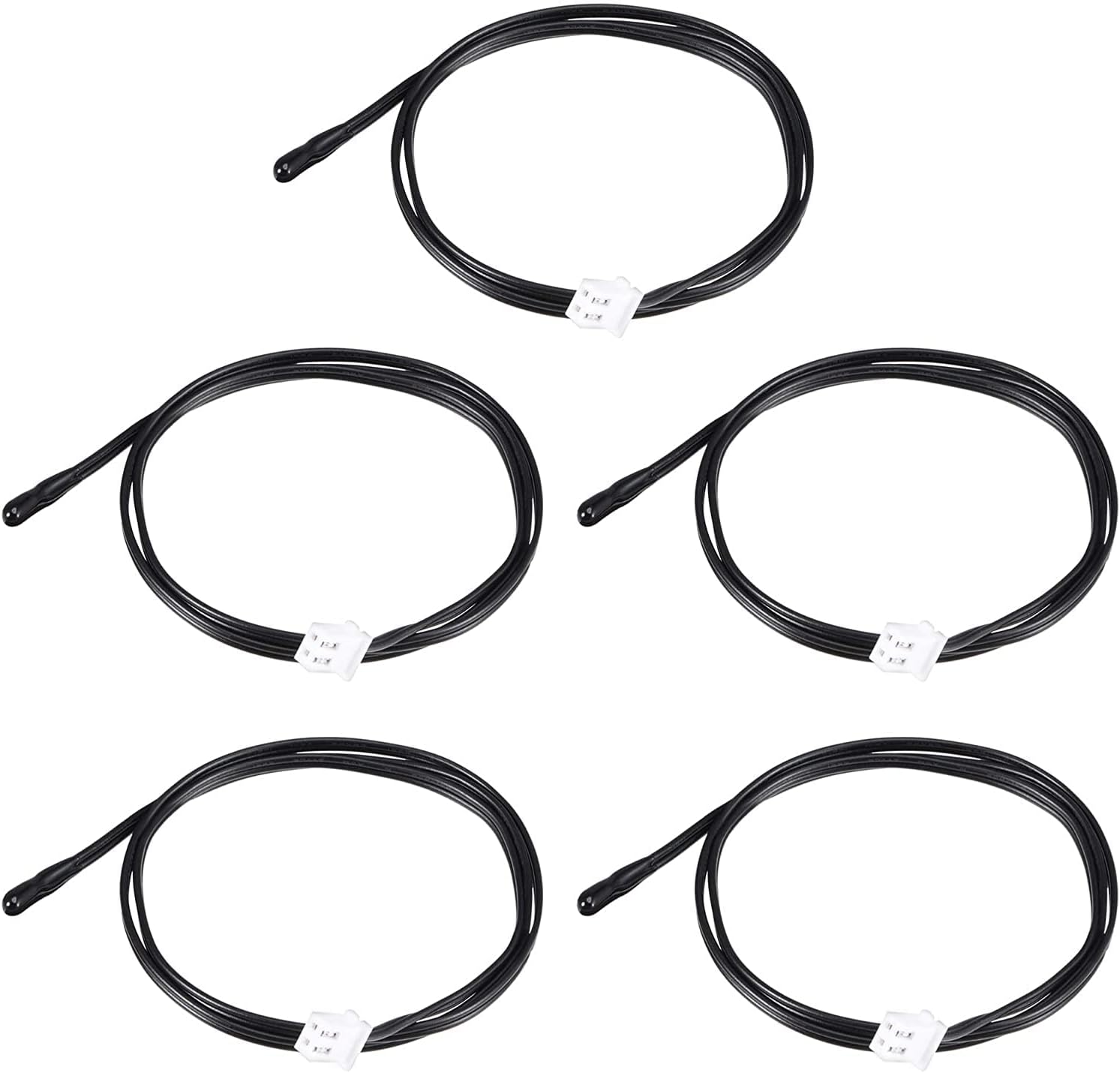HST Adolf's 5-Piece 10K Temperature Sensor, Digital Temp Transmitter & Extension Cord (Waterproof, Rubber Head)