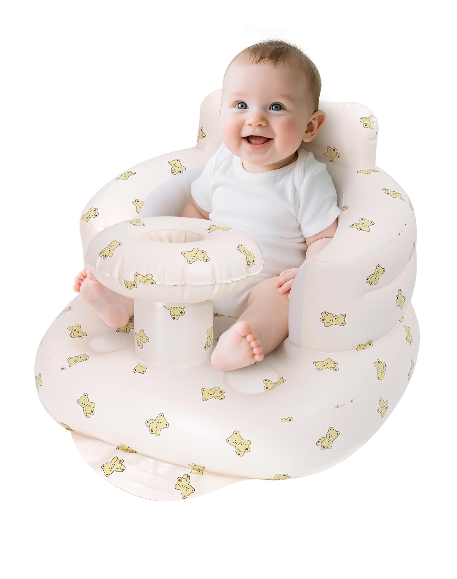 AirSwim Inflatable Baby Seat with Tray, Inflatable Baby Chair for Babies 3 Months and Up