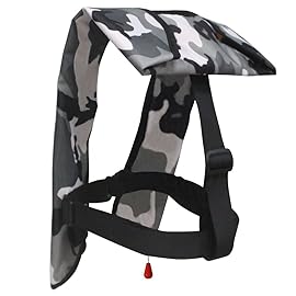 Eyson Inflatable Life Jacket Inflatable Life Vest for Adult Classic Manual (709 White Camouflage)