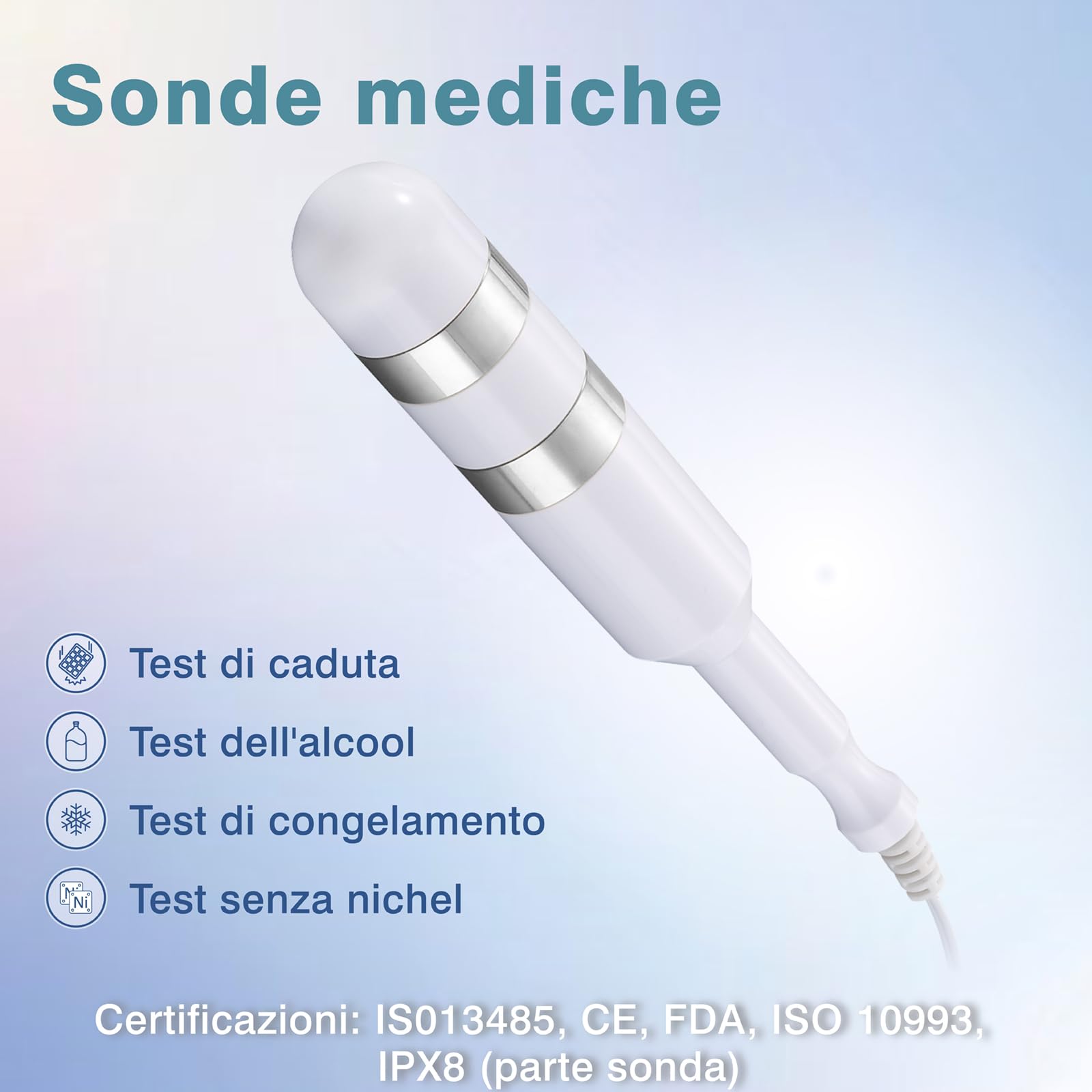 iStim PR-03 Sonda Vaginale (Grande) per Stimolazione Pavimento Pelvico – Sollievo Incontinenza, Rafforzamento Muscolare – Connettore 2 mm, Accessorio TENS/EMS