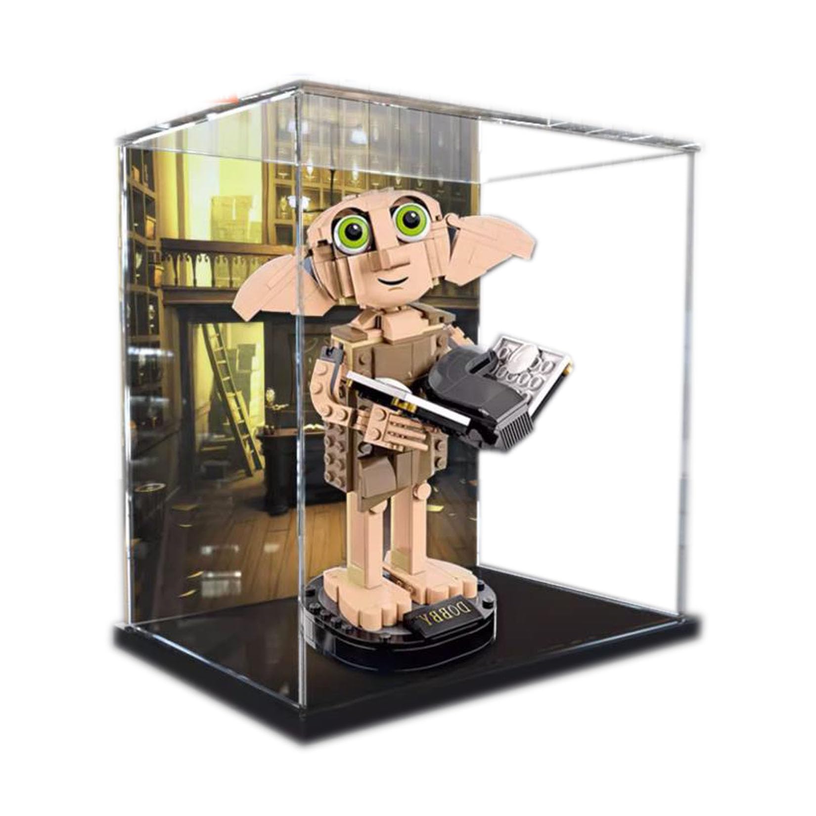 Acryl-Vitrine für Lego Harry Potter 76421 - Vitrine, Schützen und Dekorieren Sie Ihre Meisterwerke mit staubdichter Aufbewahrung (Hintergrund B)