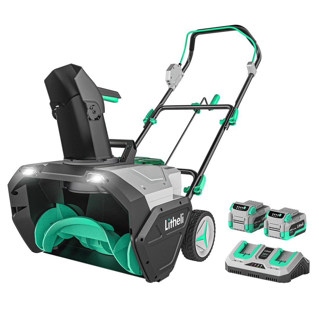 Litheli Snow Blower with Brushless Motor and 4.0Ah Battery