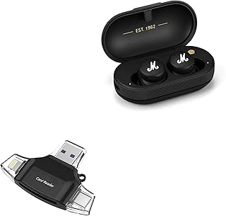 BoxWave Smart Gadget Compatible with Marshall Mode II - AllReader SD Card Reader, microSD Card Reader SD Compact USB - Jet Black