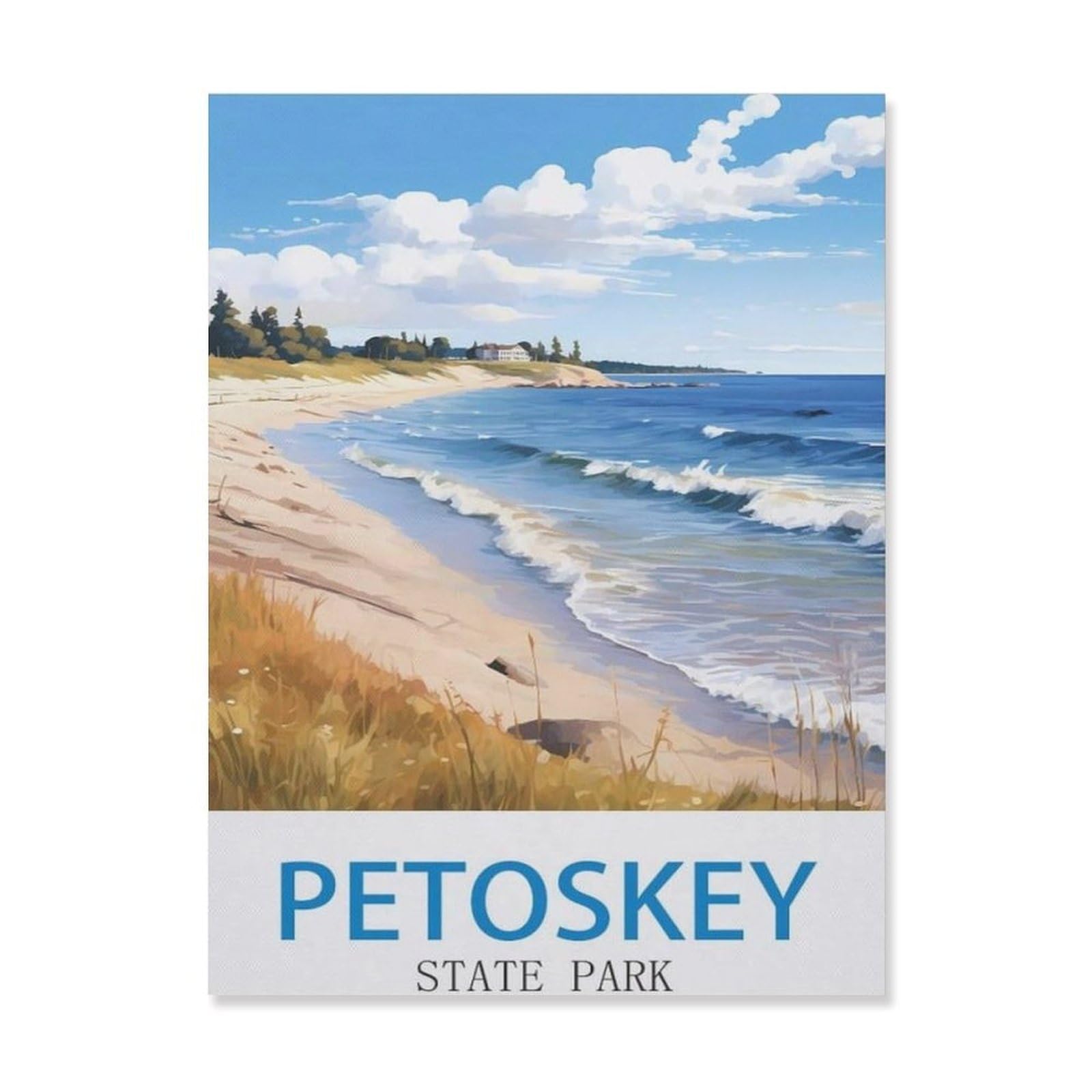 Funny Metal Tin Signs，Petoskey State Park，Bar Club Cave Home Kitchen Rustic Travel Metal Signs Wall Art Decor(15x30cm）6x12 inch-EH95