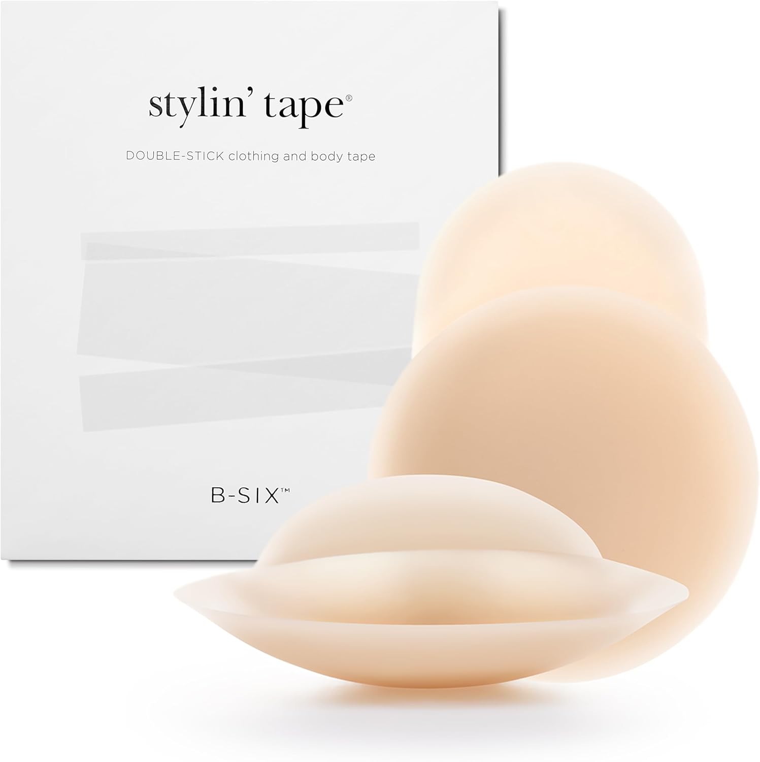 Nippies Nipple Covers with Lift and Styling Tape Set - 1 Pair of Reusable Lifting Covers Caramel Size 1 & 32 Strip Tape Set - Seamless Coverage, Discreet Support for Strapless & Backless Looks