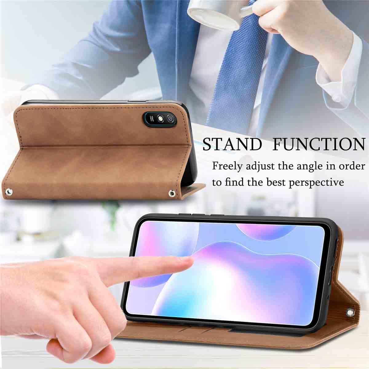 Cover A Libro Per OPPO A38 4G - Custodia Portafoglio In Pelle Con Supporto E Slot Per Carte - Nero