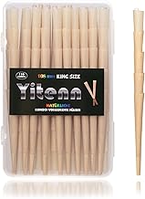 Pack of 110 108 mm King Size Conical Pre-Twisted Sleeves, Pre-Twisted Joint Tubes Cones, Conical Tubes with Filter, with Plastic Putter (Brown)