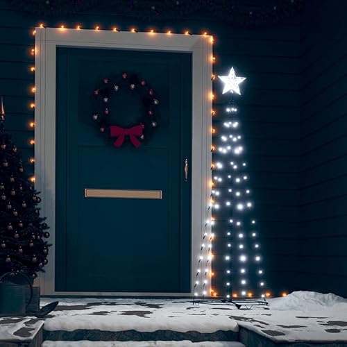 Árbol de Navidad con forma de cono de Navidad frío, árbol de Navidad artificial, árbol de Navidad con Luces, árbol de Navidad, arbolitos de Navidad,