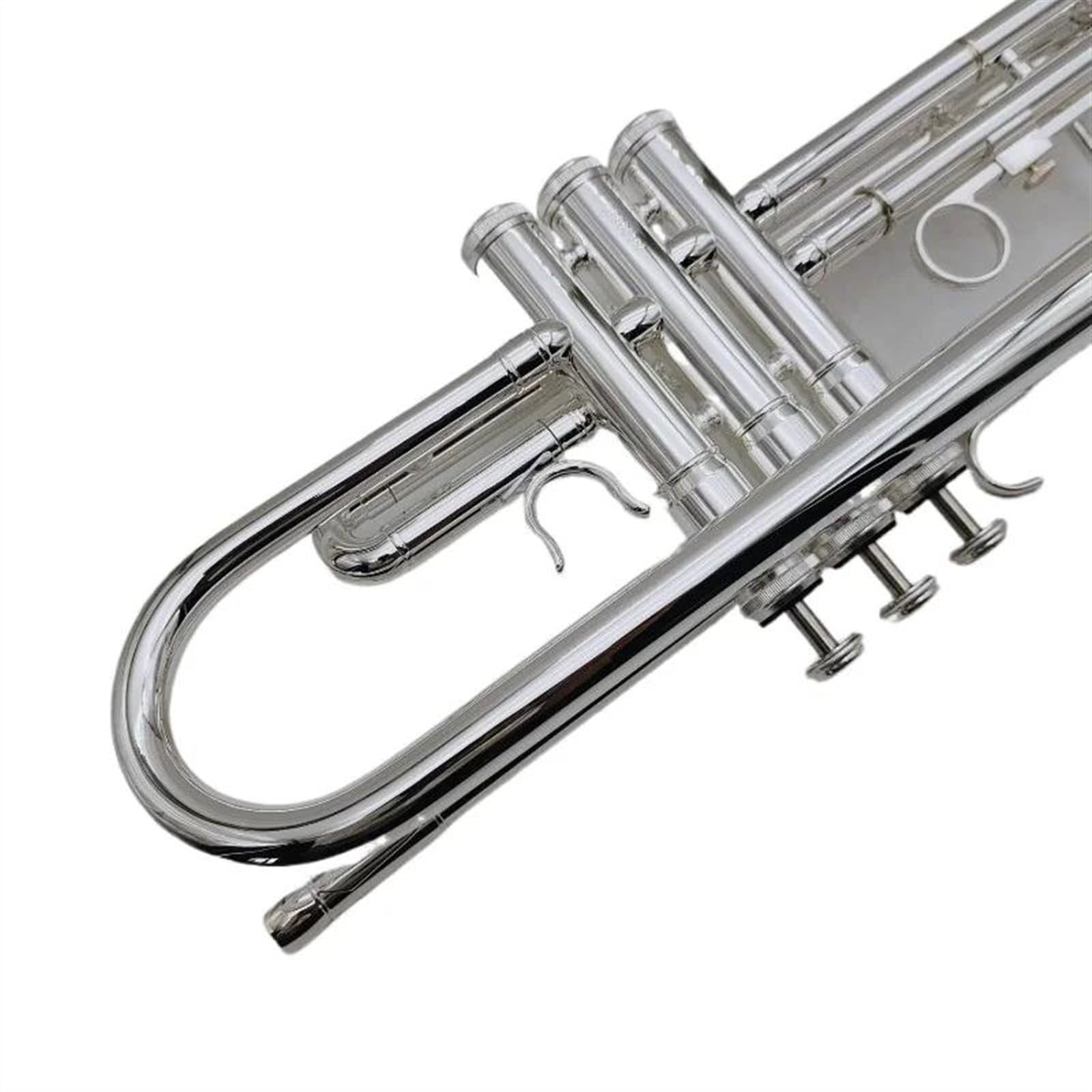 Standard Trompeten Bb-Tuning-Trompete Aus Messing Versilberte Oberfläche Musikinstrument Trompete Mit Kofferzubehör