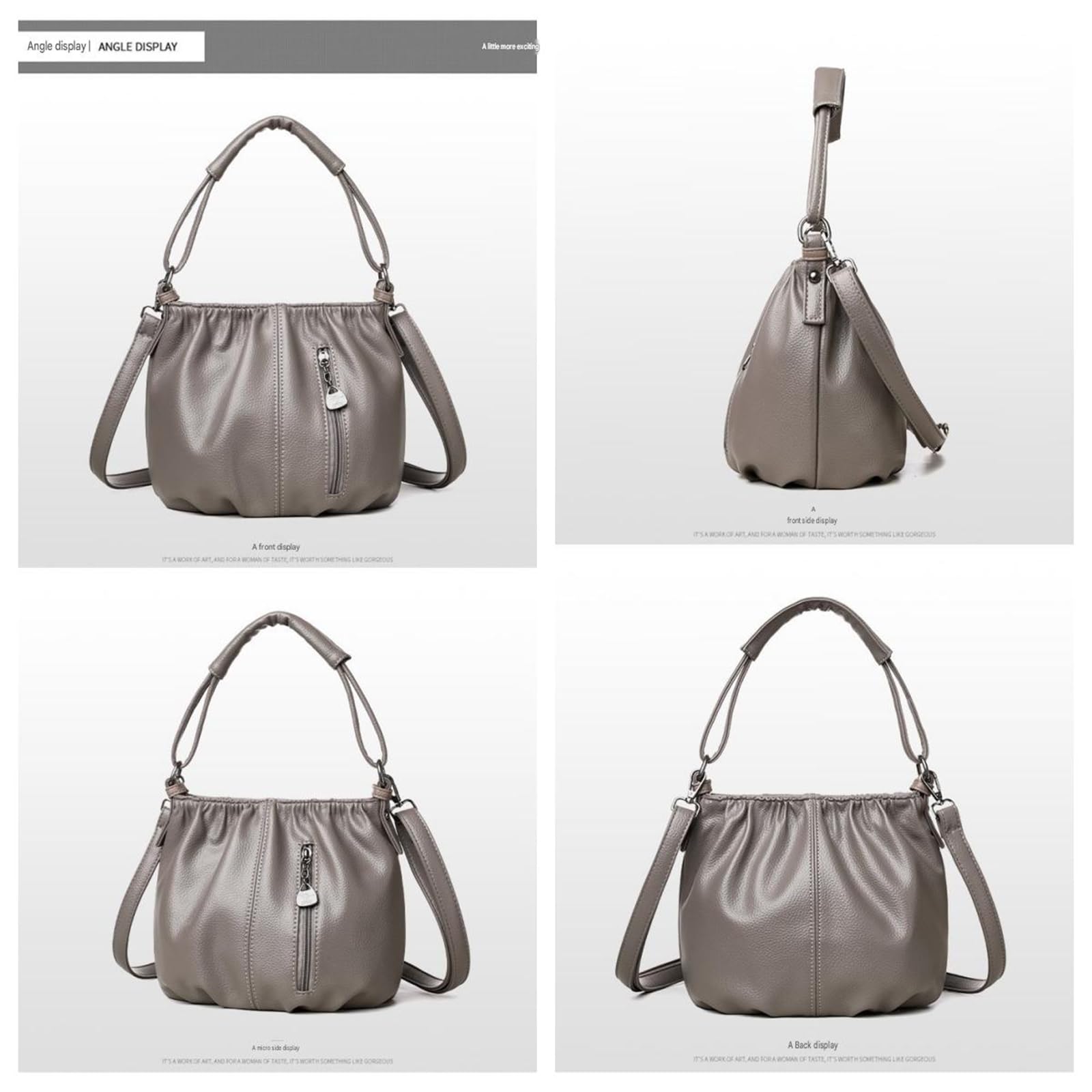 Borsa Elegante da Donna A Tracolla Versatile per Le Gite-Nero