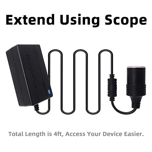 Miniatura 4 de Enchufe de encendedor de cigarrillos de 110 V CA a coche, convertidor de corriente CC 12 V 3A - 100 V-250 V AC enchufe de pared para el hogar