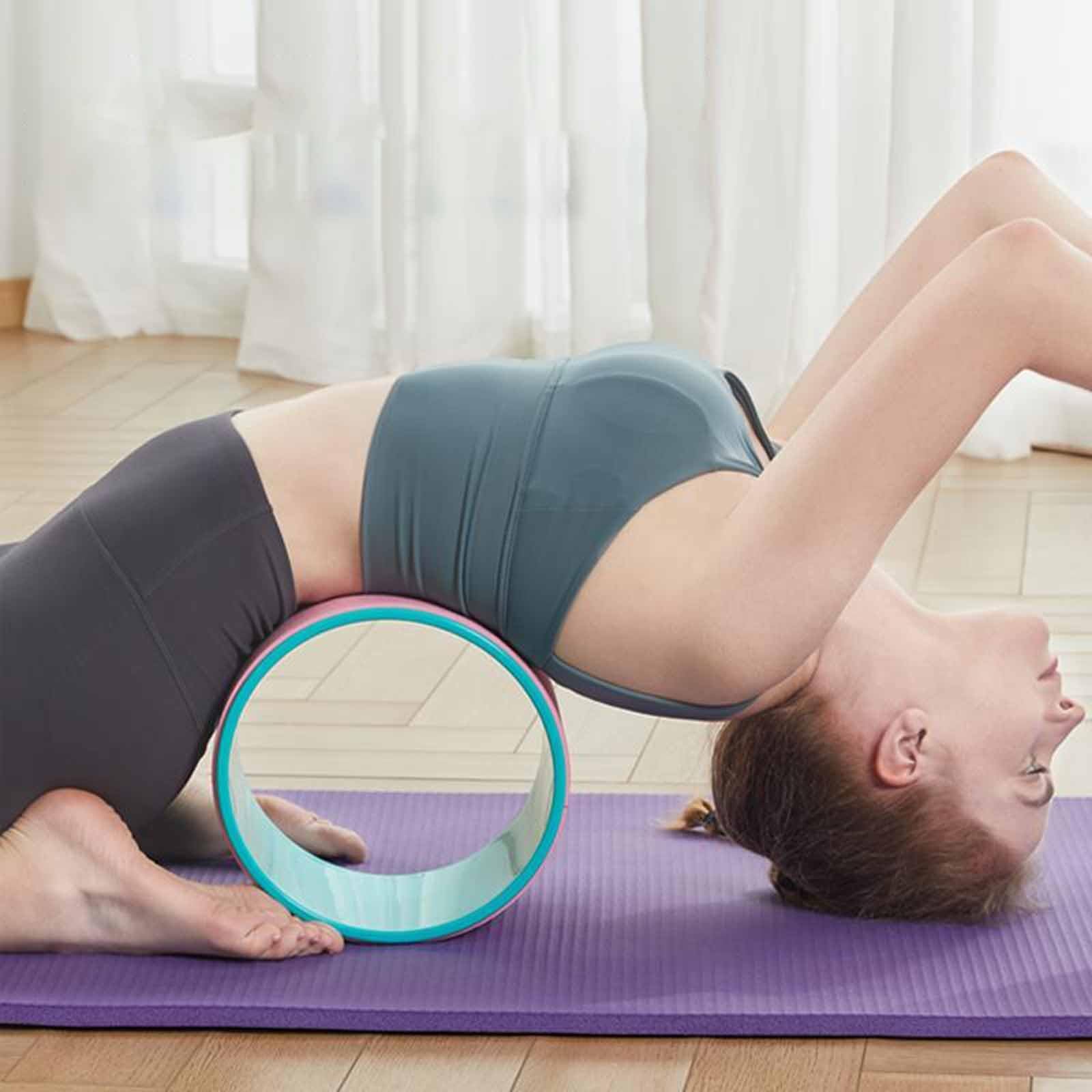 cerchio aereo Ruota yoga antiscivolo per rilassare i muscoli e perdere peso, Portatile Ruota per cinguettii per alleviare il mal di schiena, Leggera Per interni Ruota per massaggi per la palestra dell
