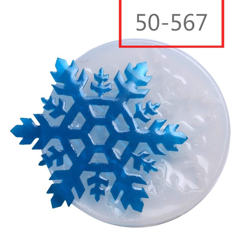 - Juego de 5 moldes de resina para hacer bisutería, diseño de de nieve