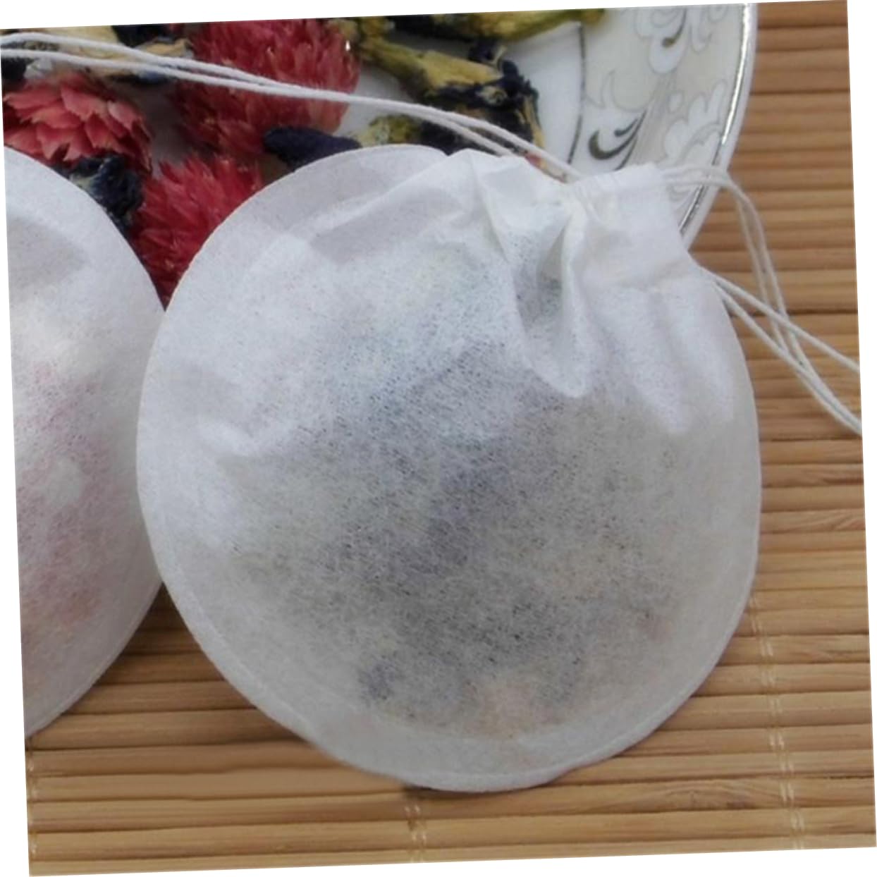 OUNONA 600piezas Bolsas Desechables De Té De Filtros Redondos De Papel Para Infusiones Para Té Suelto y Especias