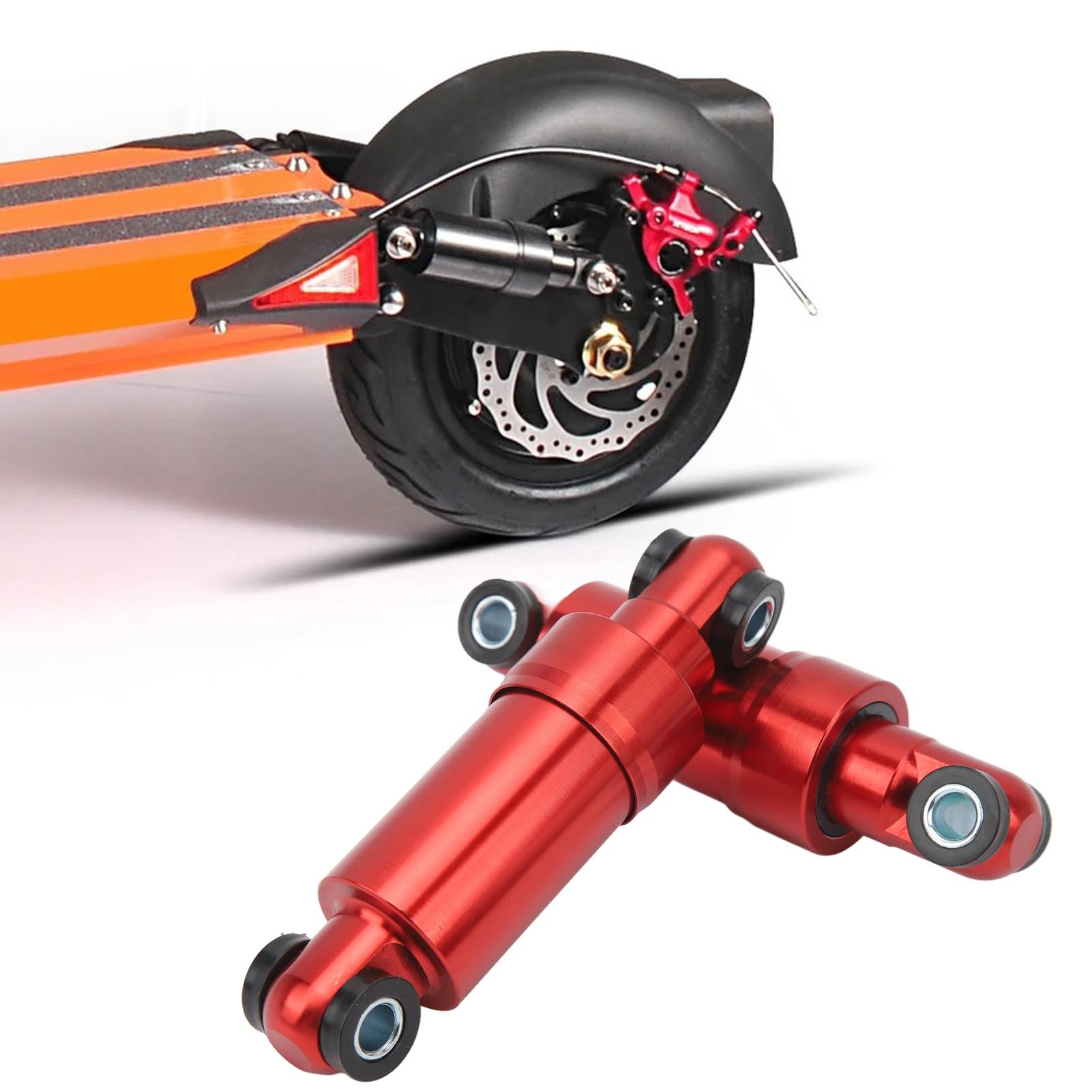 Ausla Amortisseur, Amortisseur de Suspension Arrière 750 Lbs Universel, Distance entre Axes des Trous de 110 Mm, Compatible avec Trottinette Pliable et Vélo électrique