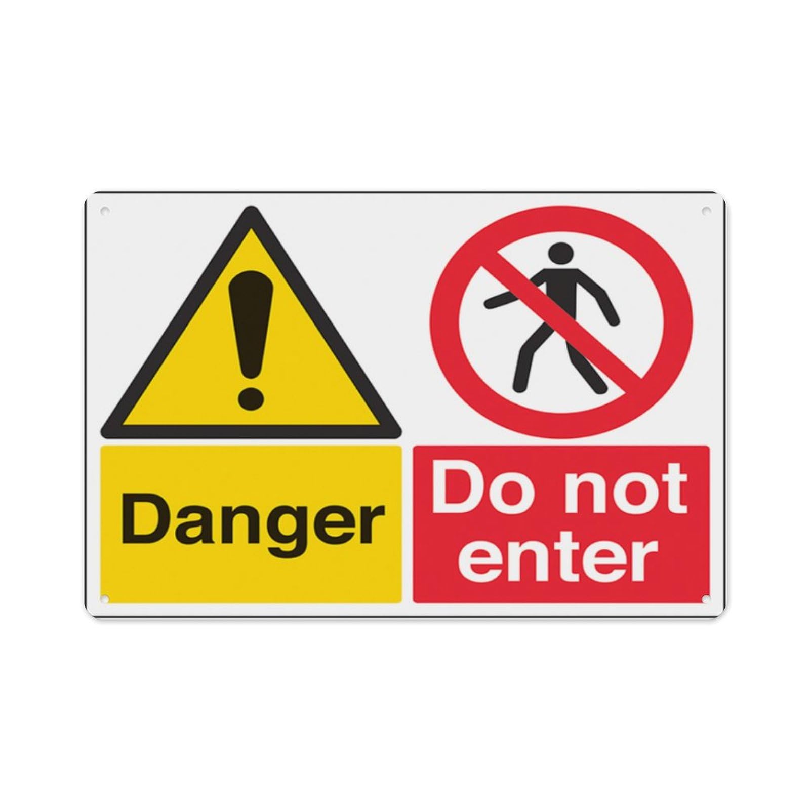 peiyeety Danger DoEnter Aluminum Tin Warning Signs For Home Outdoor Garden 8X12 Inches