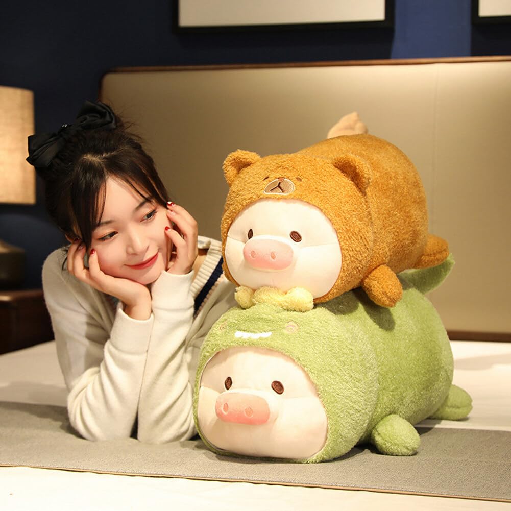 Peluche Cochon Kawaii 25 Cm Avec Biberon – Oreiller Doux Et Mignon En Cristal Super Doux, Cadeau Parfait Pour Enfant