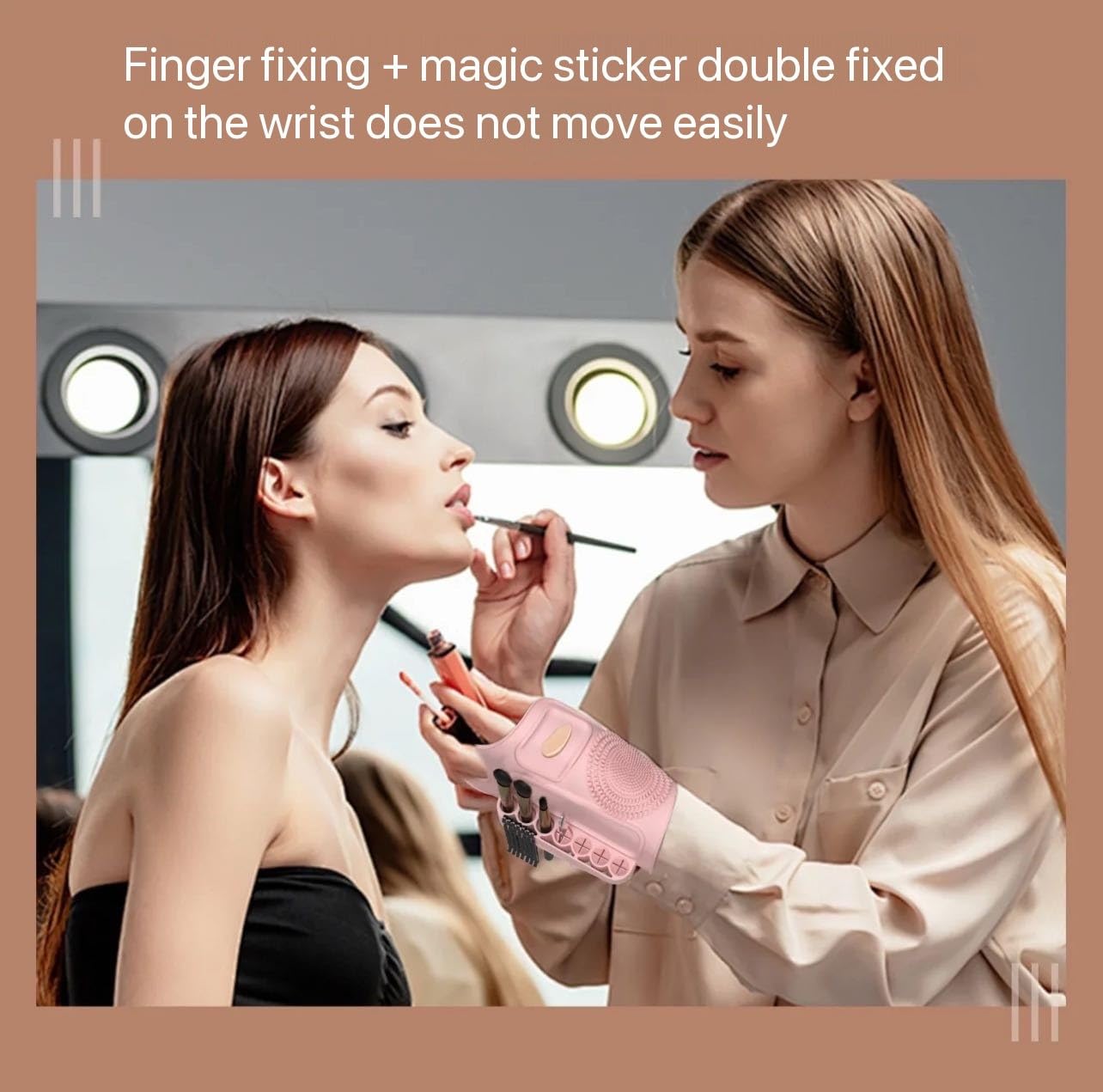 Silicone Hand Makeup Tool for Holding Cosmetic Pen Mixing Palette for Liquid Foundation Powder New Palette for Makeup Lovers and Professionals