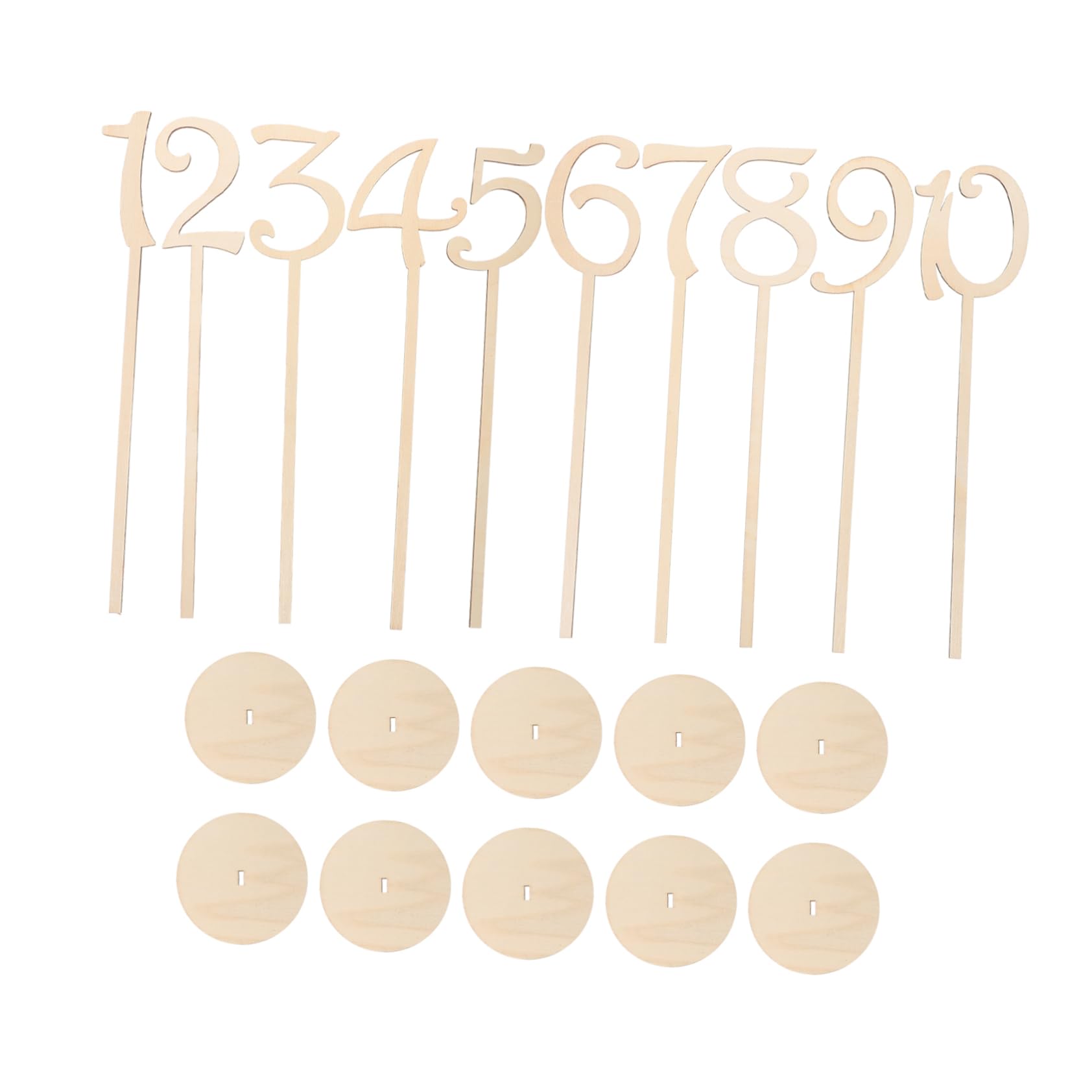 TOPPERFUN Wooden Table Number Holders (1-10) Elegant Seating Chart for Wedding or Home