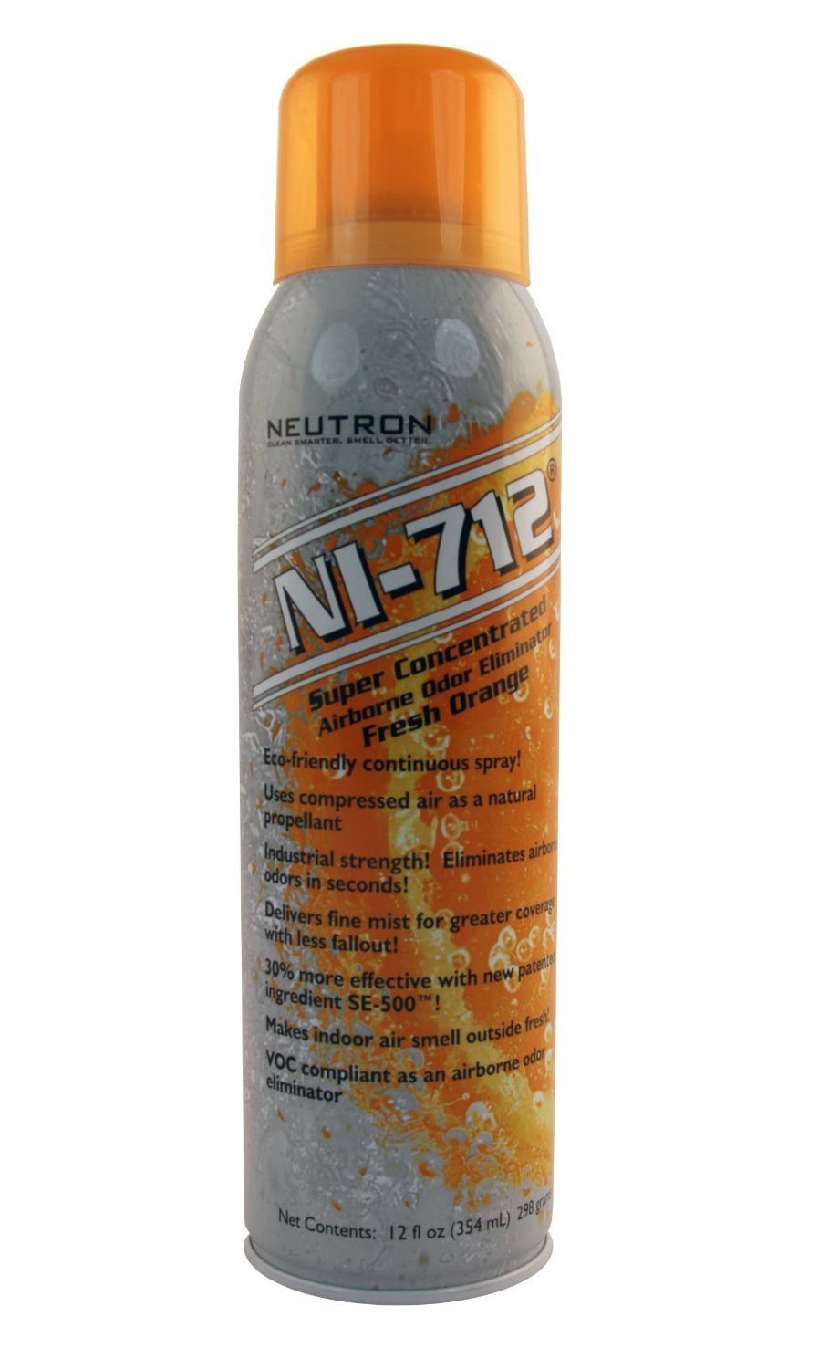 NI-712 Odor Eliminator, Orange Continuous Spray, 1 Can 0.8 lbs/14 oz(397g)