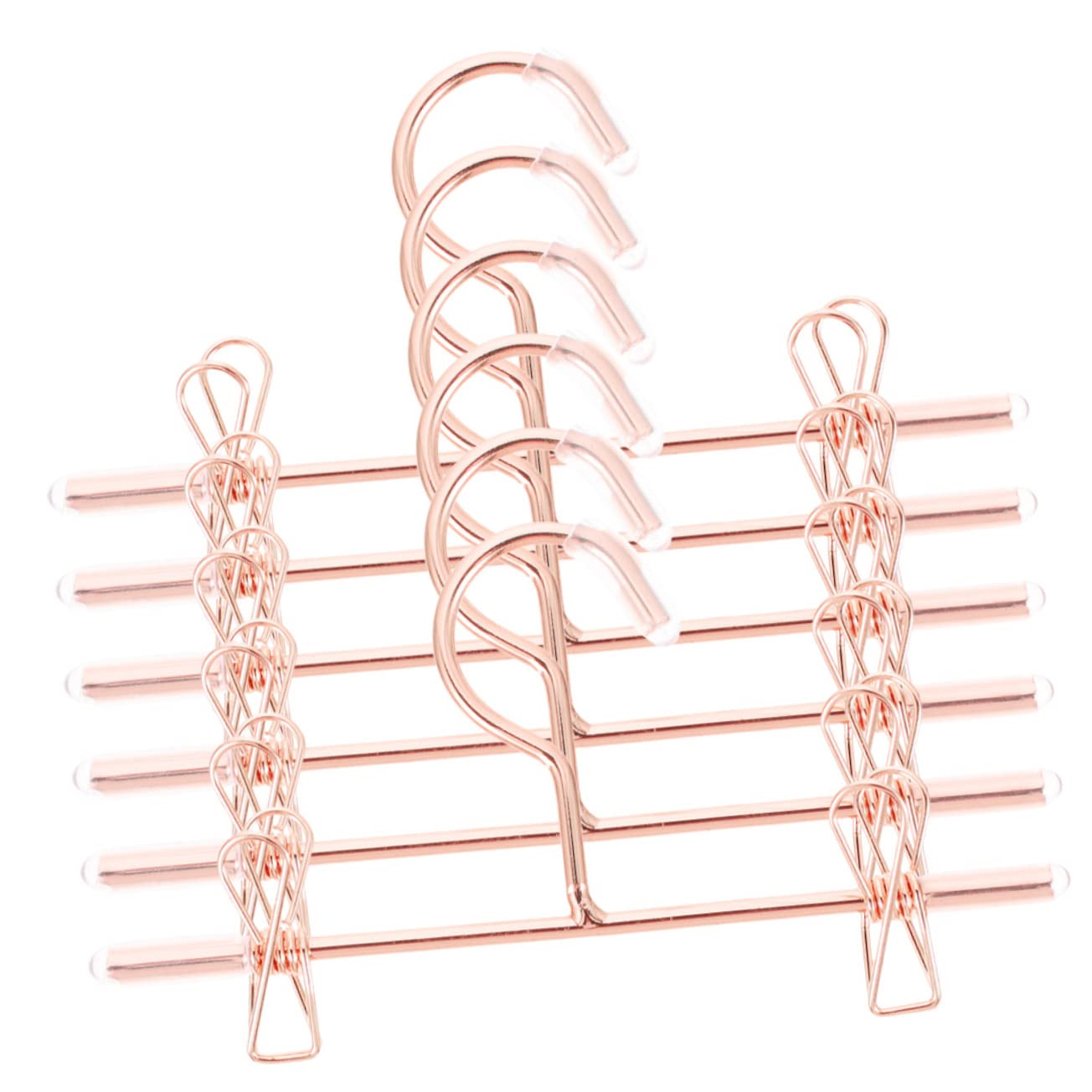 ULTECHNOVO Mini Perchas para Ropa De Muñecas De Rosa Dorado Perchas Miniatura para Almacenamiento De Ropa De Muñecas Bjd 6 Piezas X 5