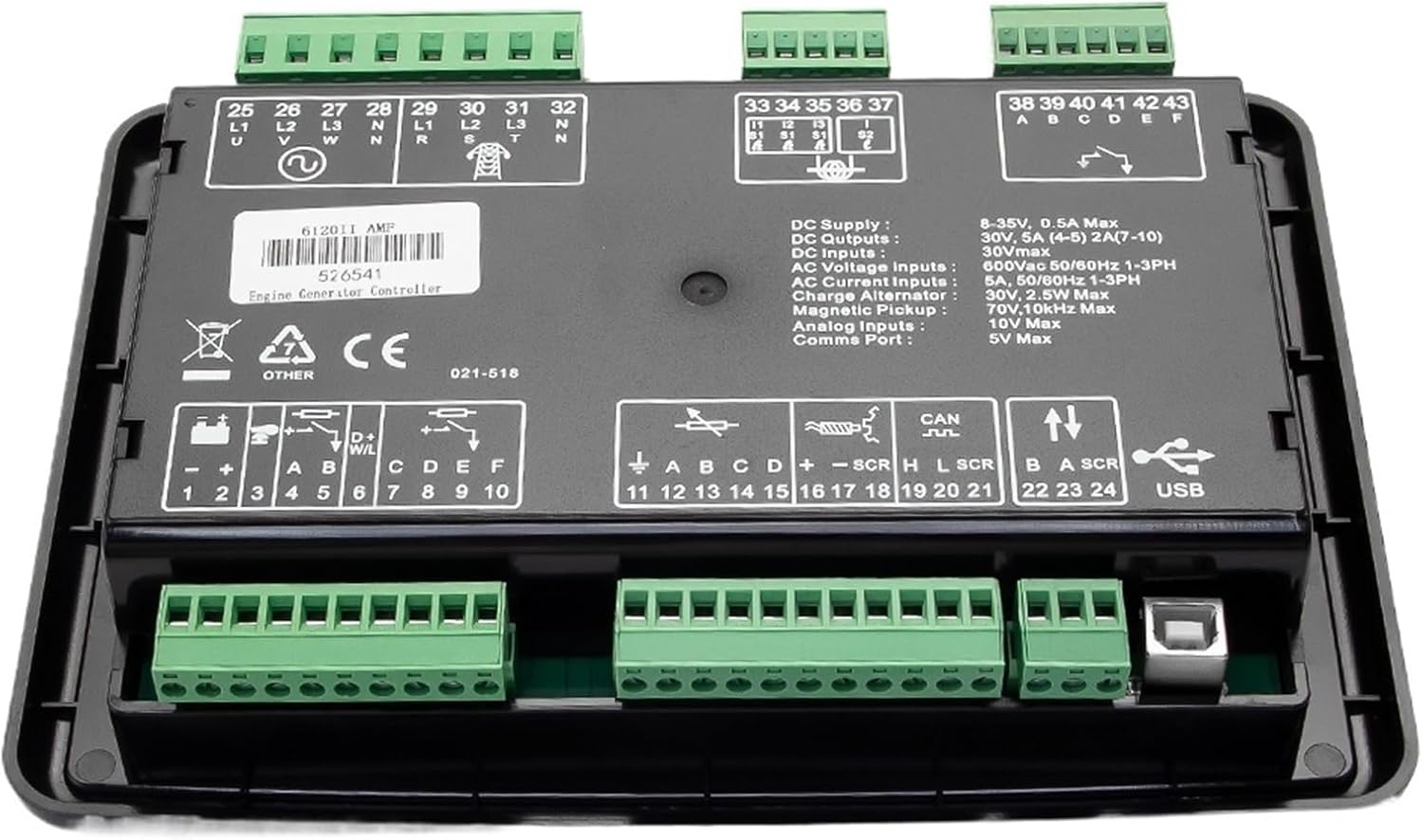 LWTZAORYI 6120 6120MKII Replacement AMF Auto Start Generator Controller Panel Spare Parts Display, Voltage, Current
