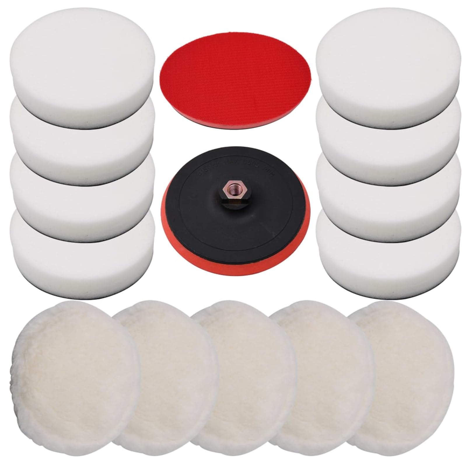Gecheer Set Dischi di Lucidatura 14 pz 180 mm