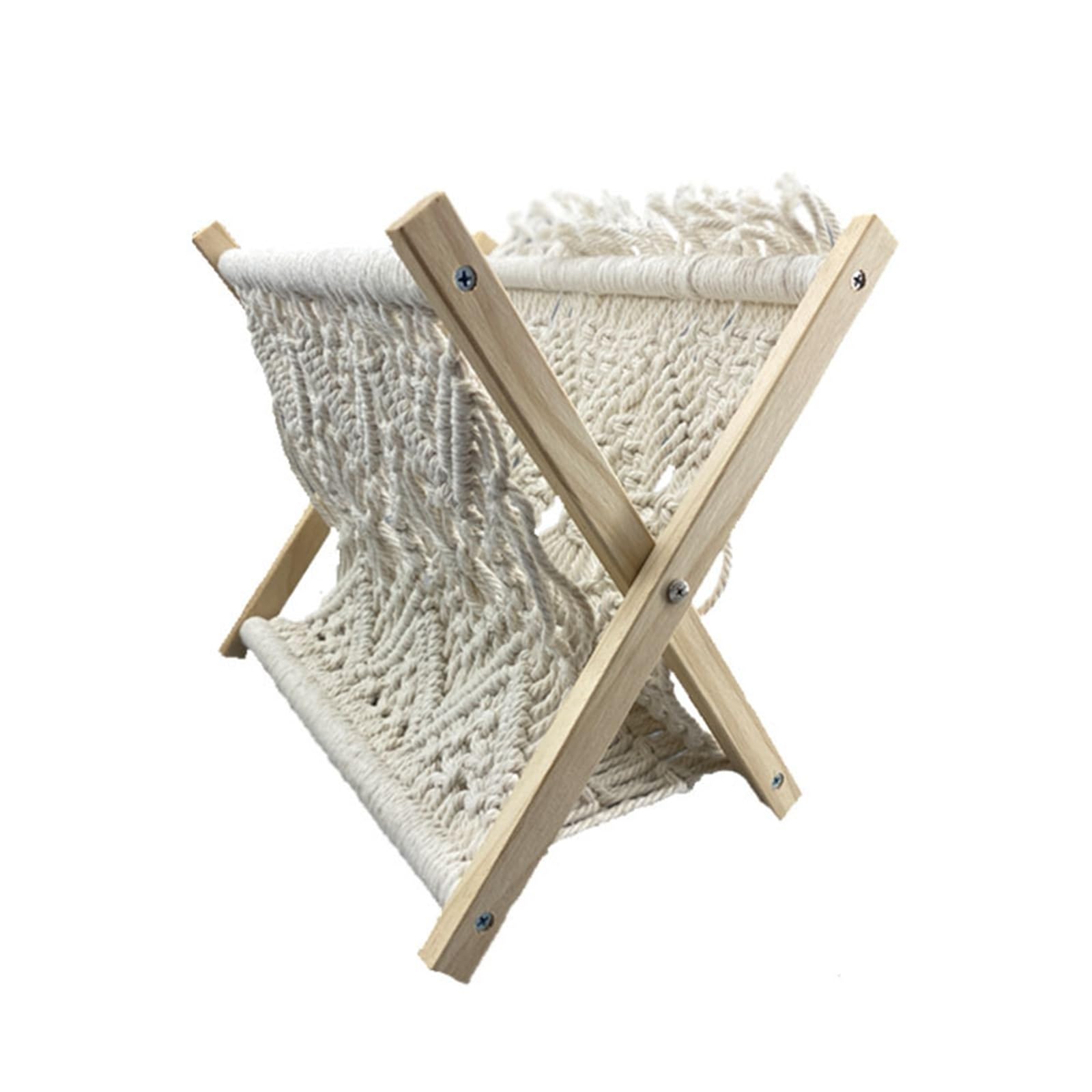 Ptasccne Cotton Rope Magazine Rack Small Multipurpose Standing Magazine Holder for Books Newspapers Home Office Decor magazine rack